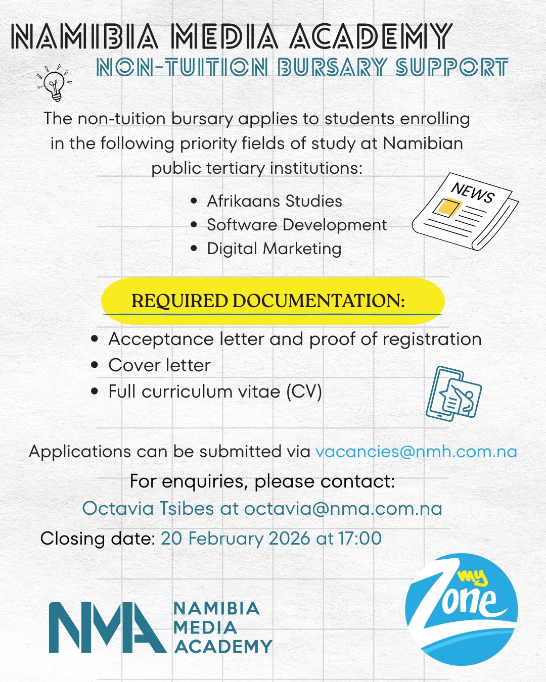Namibian Sun - Namibia Media Academy Non-tuition bursary... | Facebook