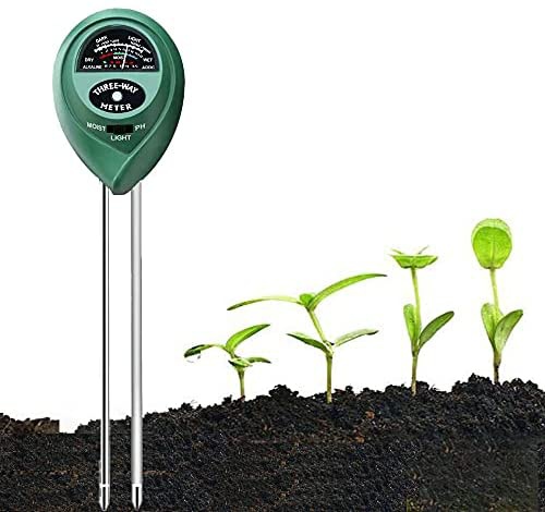 Testeur De Sol 3 En 1 ANOMM – Humidité, PH & Fertilité Sans Piles, Pour Jardin, Plantes & Pelouse