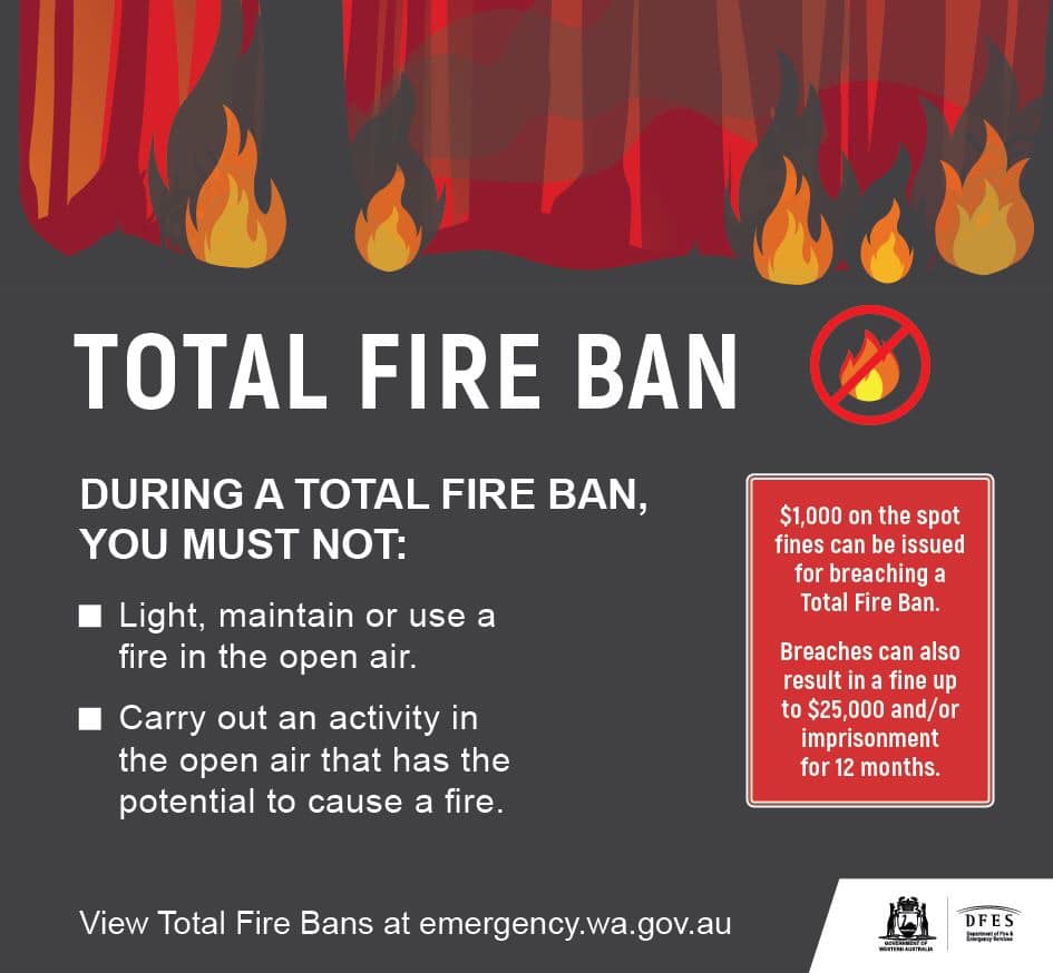 Shire - Total Fire Ban: Thursday 22 Jan A Total Fire Ban has been ...