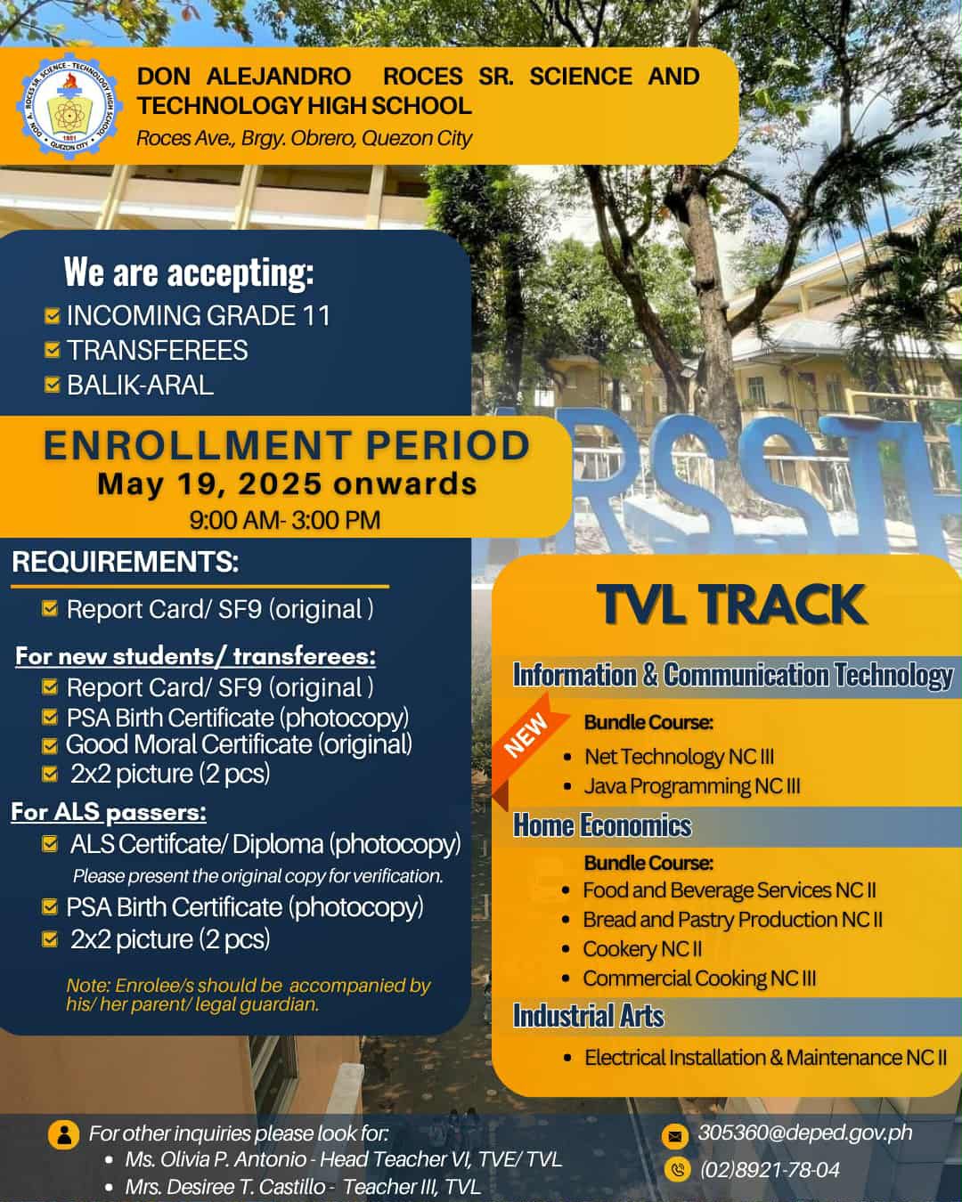 St... - Don Alejandro Roces Sr. Science-Technology High School | Facebook