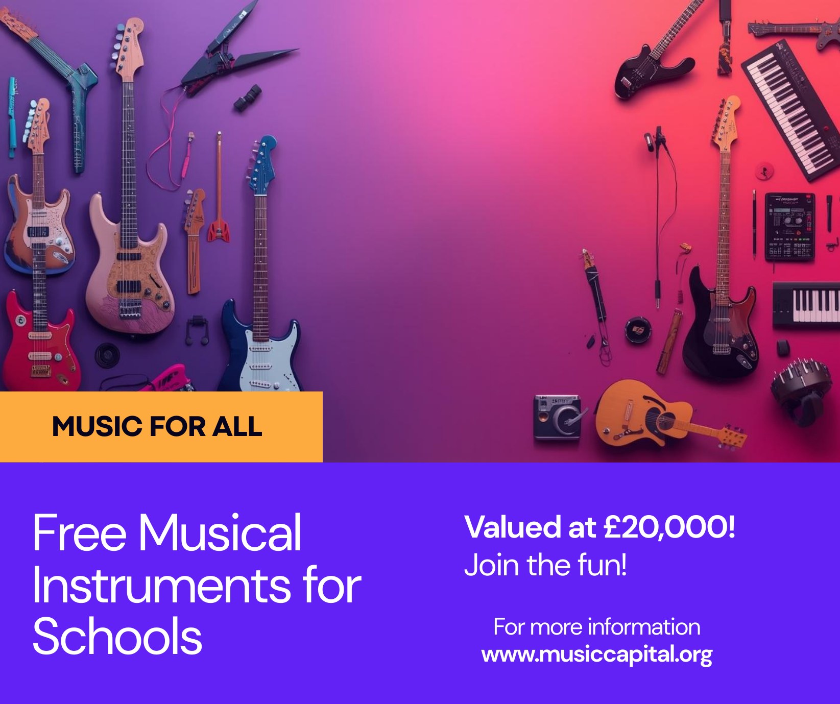 Music - 🎶 £20,000 to Bring Music to Schools! 🎶 We’re super excited to ...