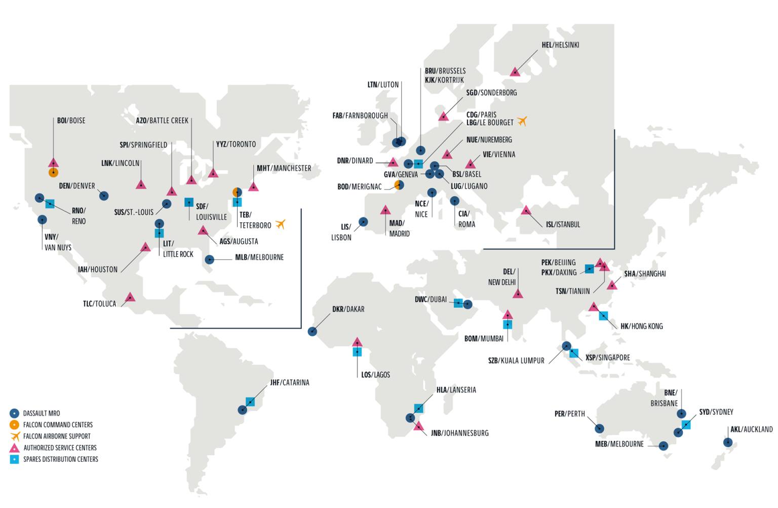 Dassault - Connect the dots on the interactive, Falcon worldwide ...