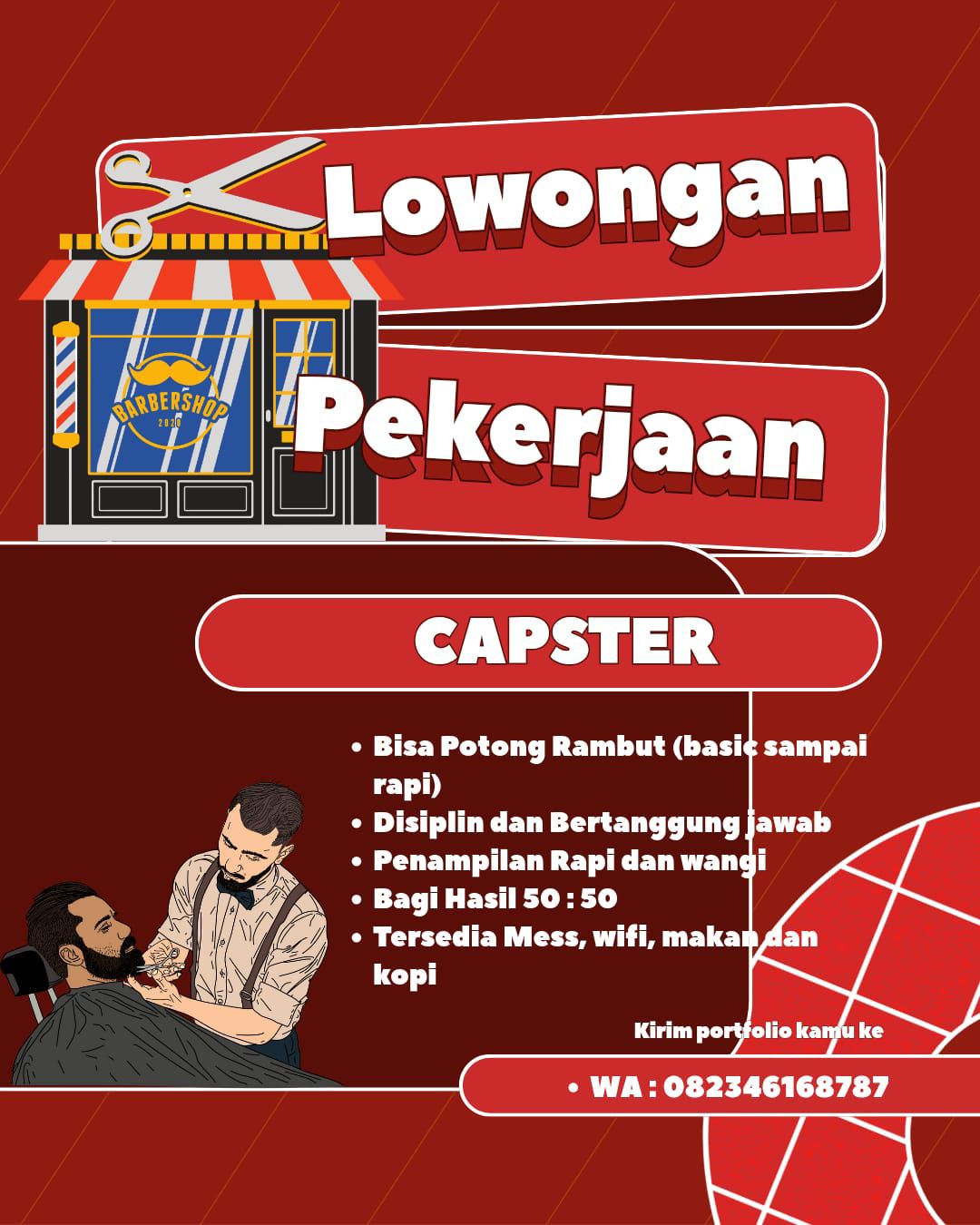 LOWONGAN KAPSTER BARBERSHOP MAKASSAR | Facebook