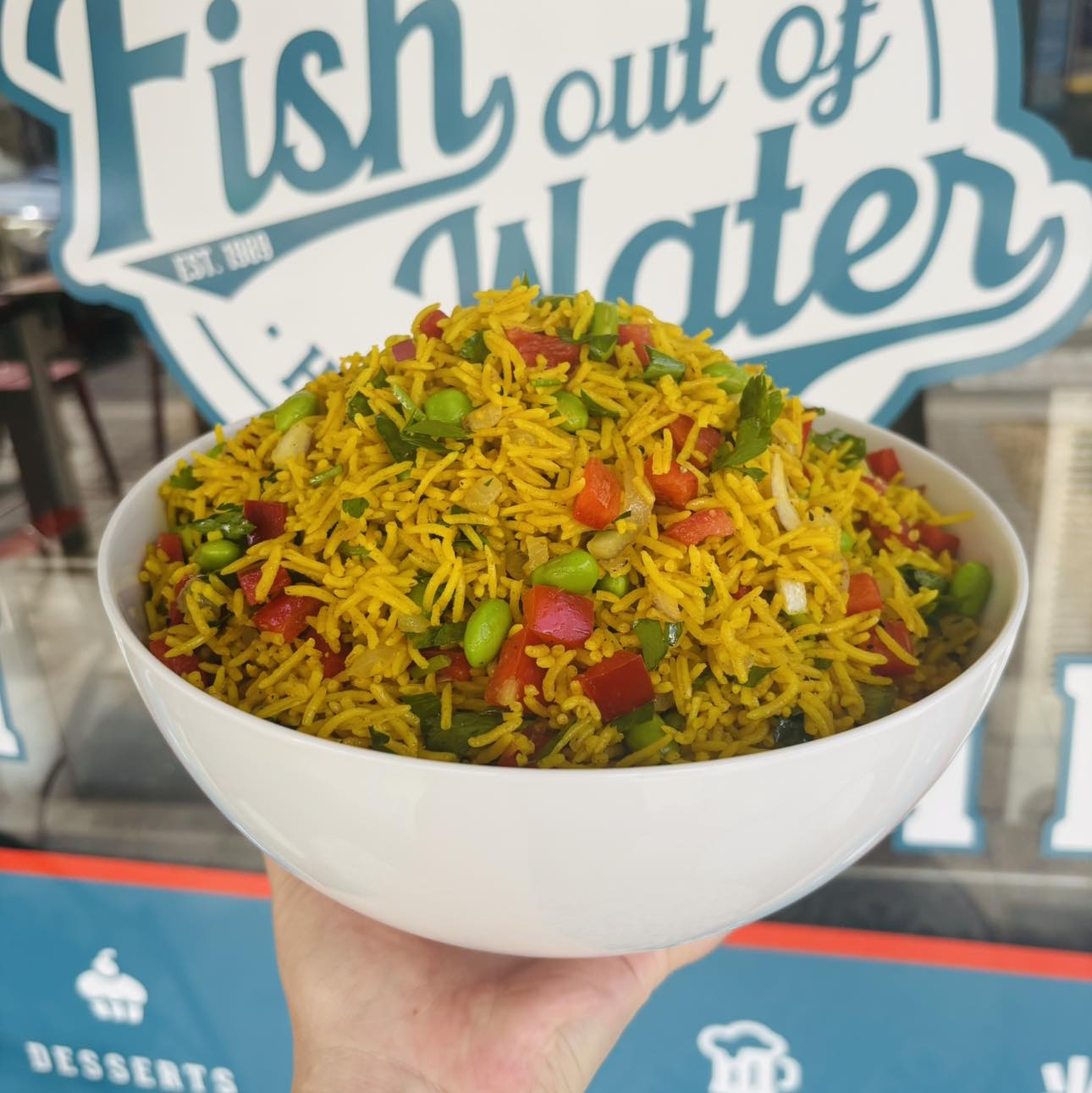 Fish - 📣 Introducing our new Salad! 📣 🍚 Curry Rice 🍚 Fluffy Basmati ...