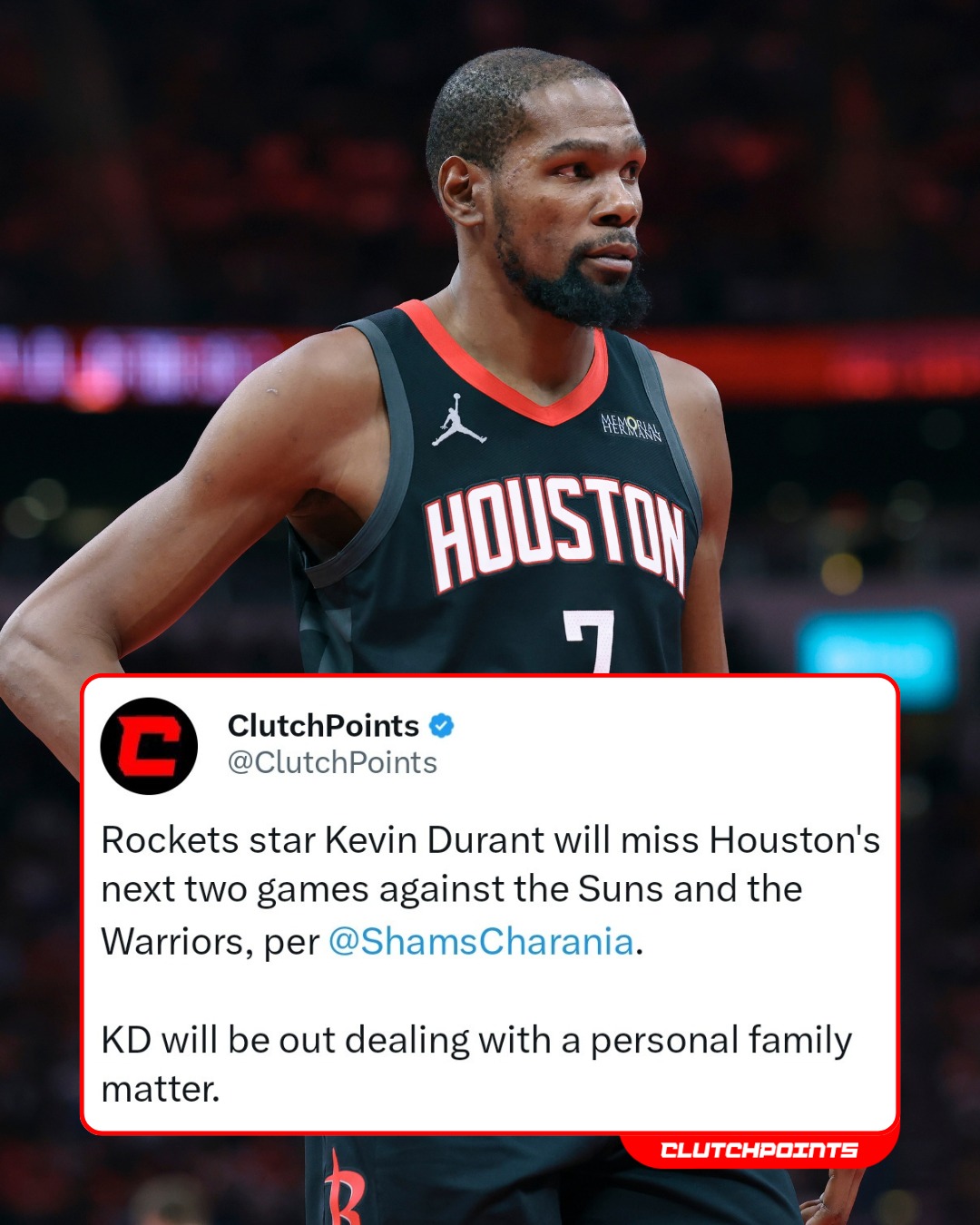 Rockets Nation - KD’s stepping away for a bit to focus on... | Facebook