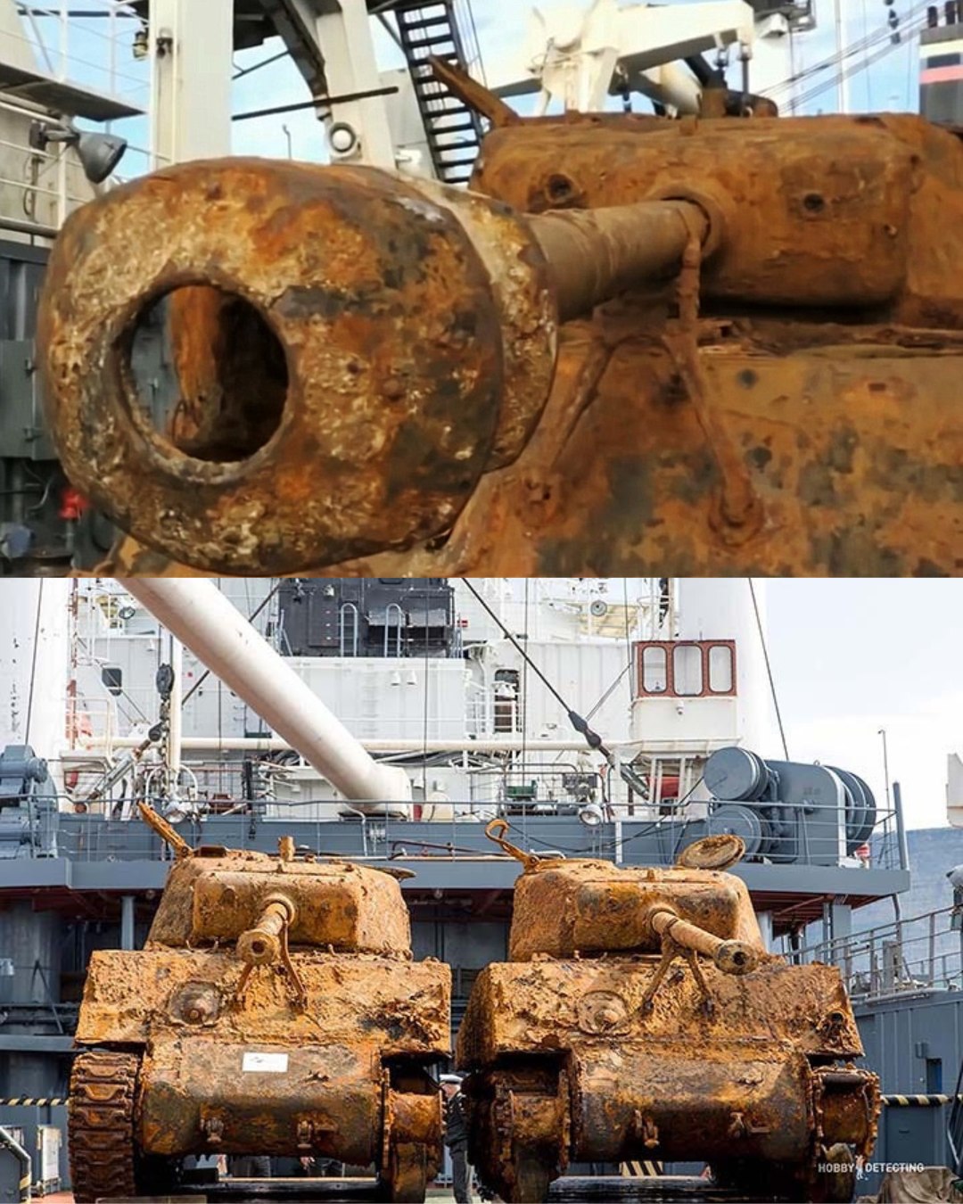 A WWII tank pulled from the Arctic sea. After 75 years on the
