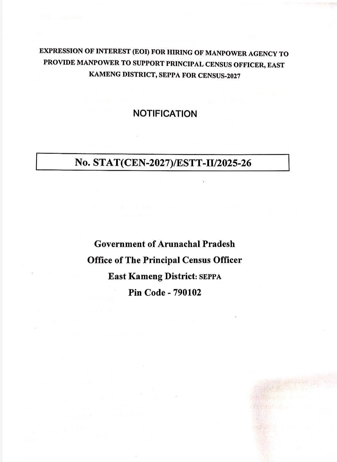 The Government of Arunachal Pradesh... - JAAGO Arunachal News | Facebook