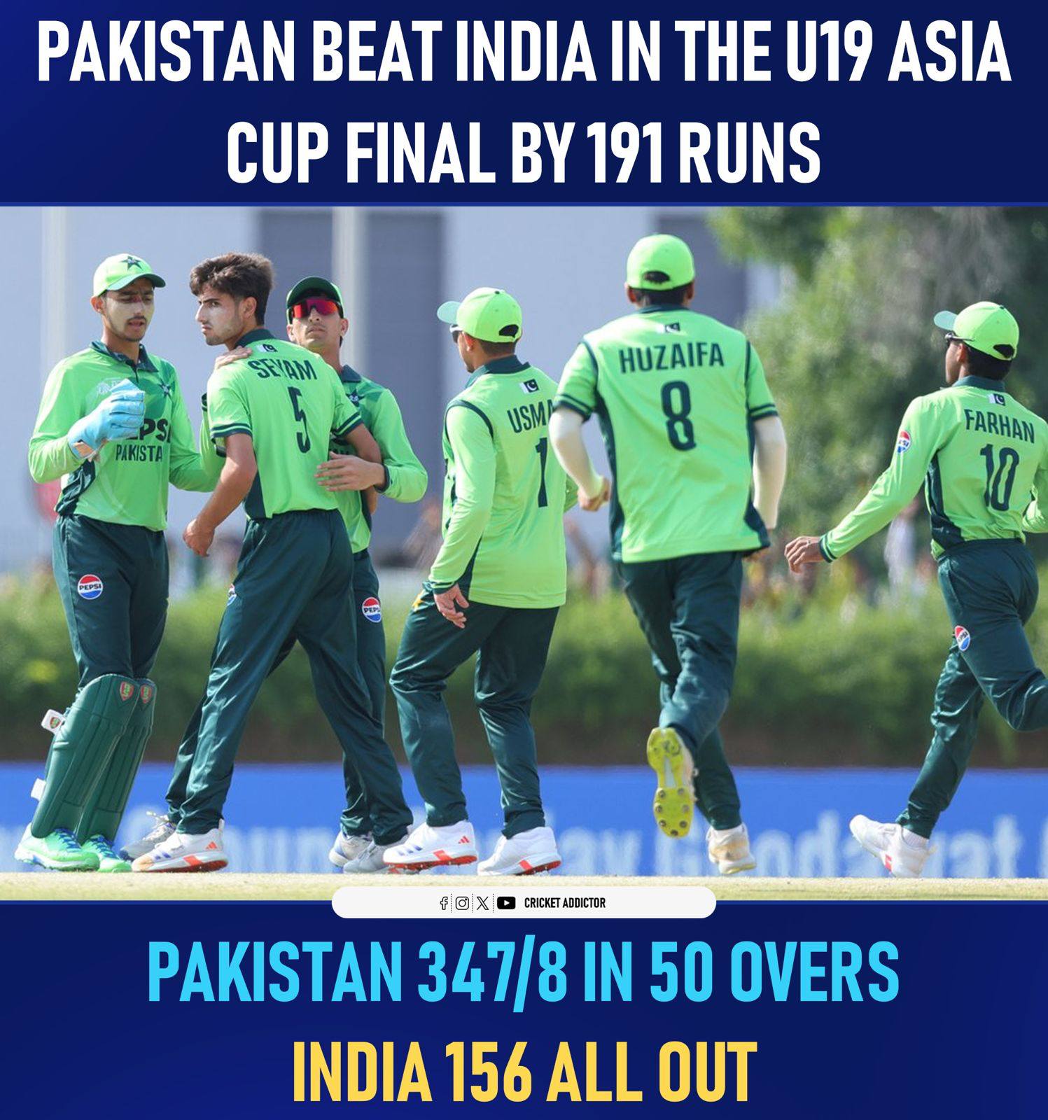 Vaibhav Suryavanshi in the U-19 Asia... - Cricket Addictor | Facebook