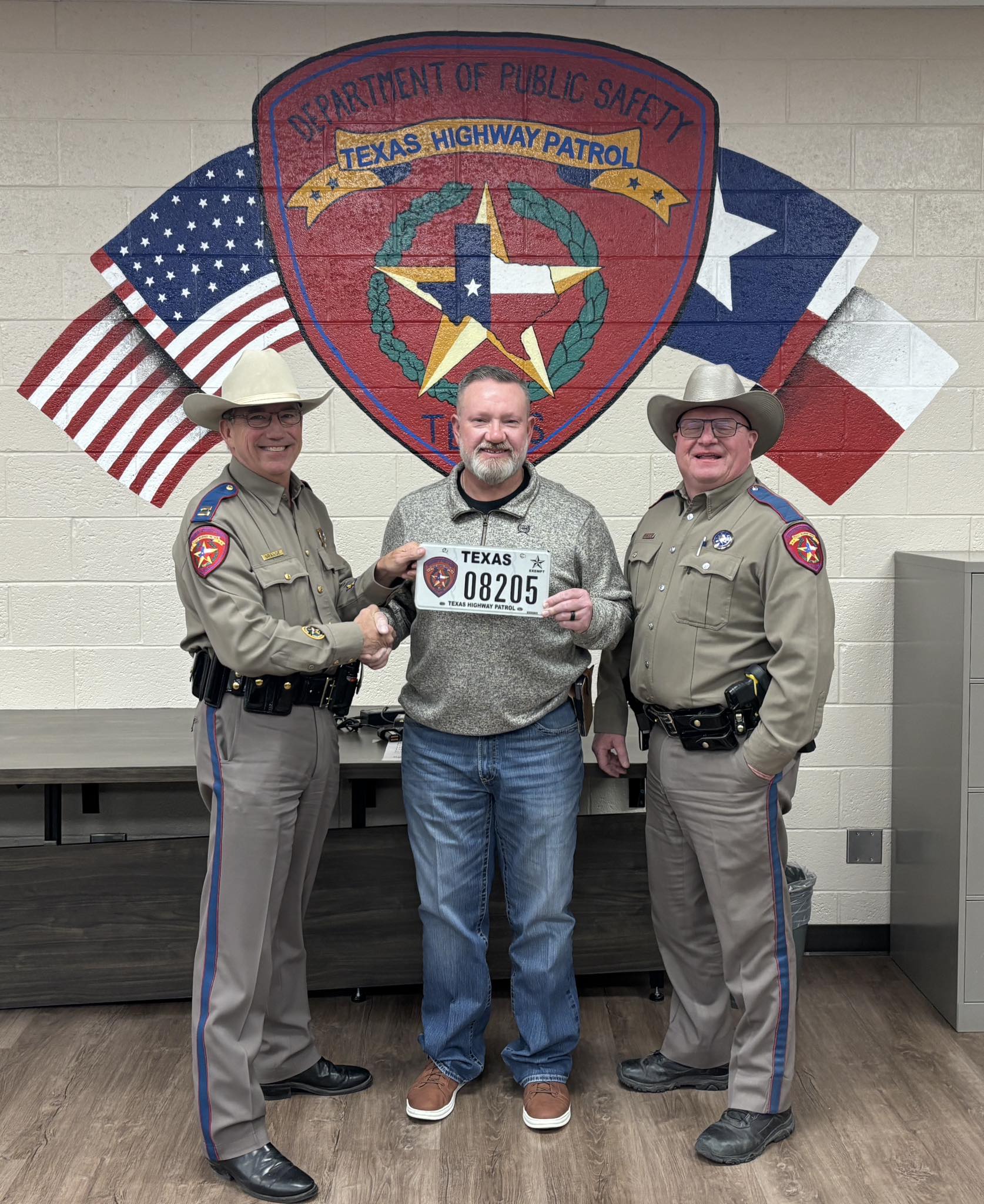 Today, at the Amarillo DPS Office, retired Trooper Kirby Lambert, who ...