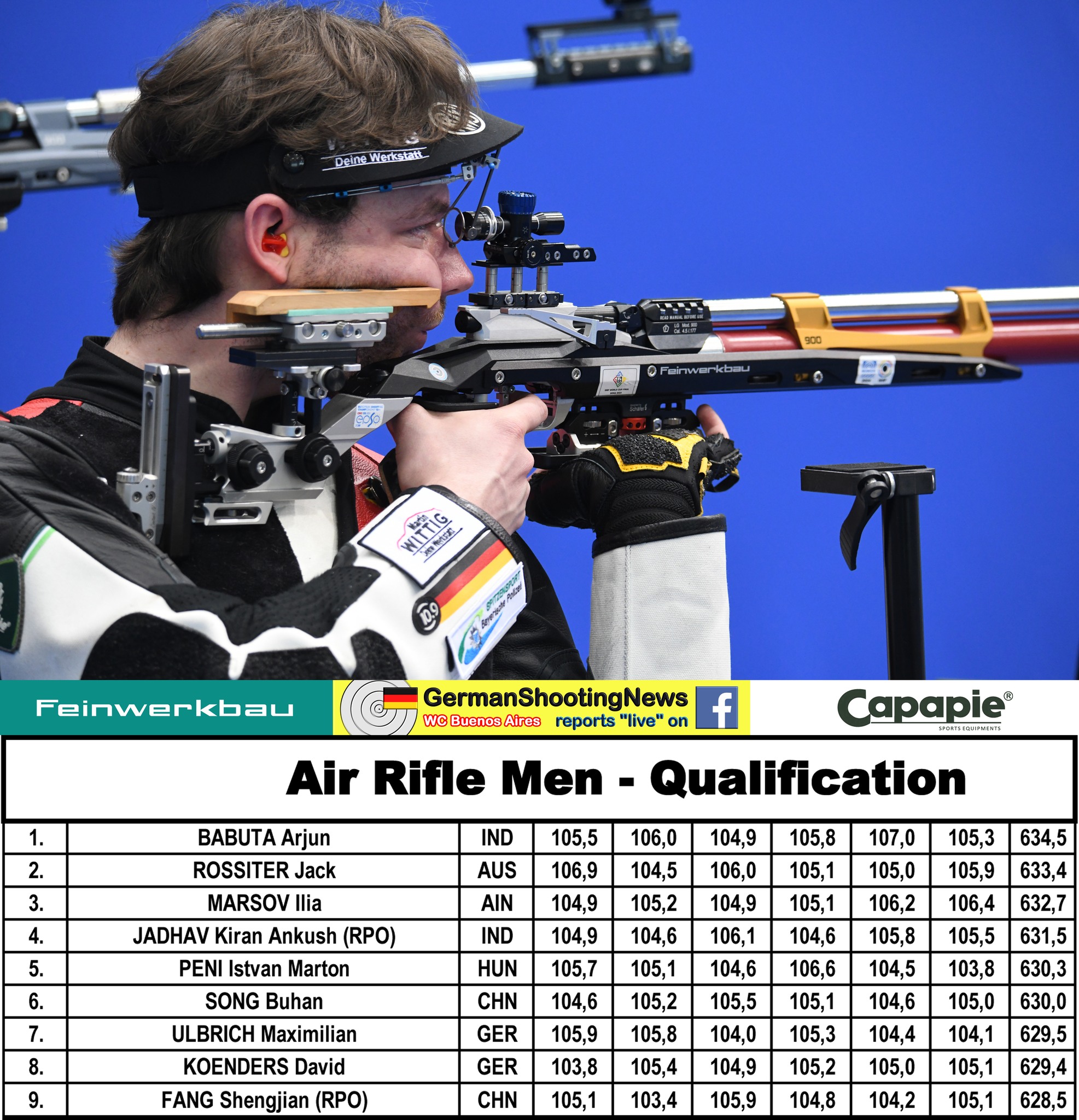German - ISSF World Cup Buenos Aires (ARG): 10m Air Rifle Men ...
