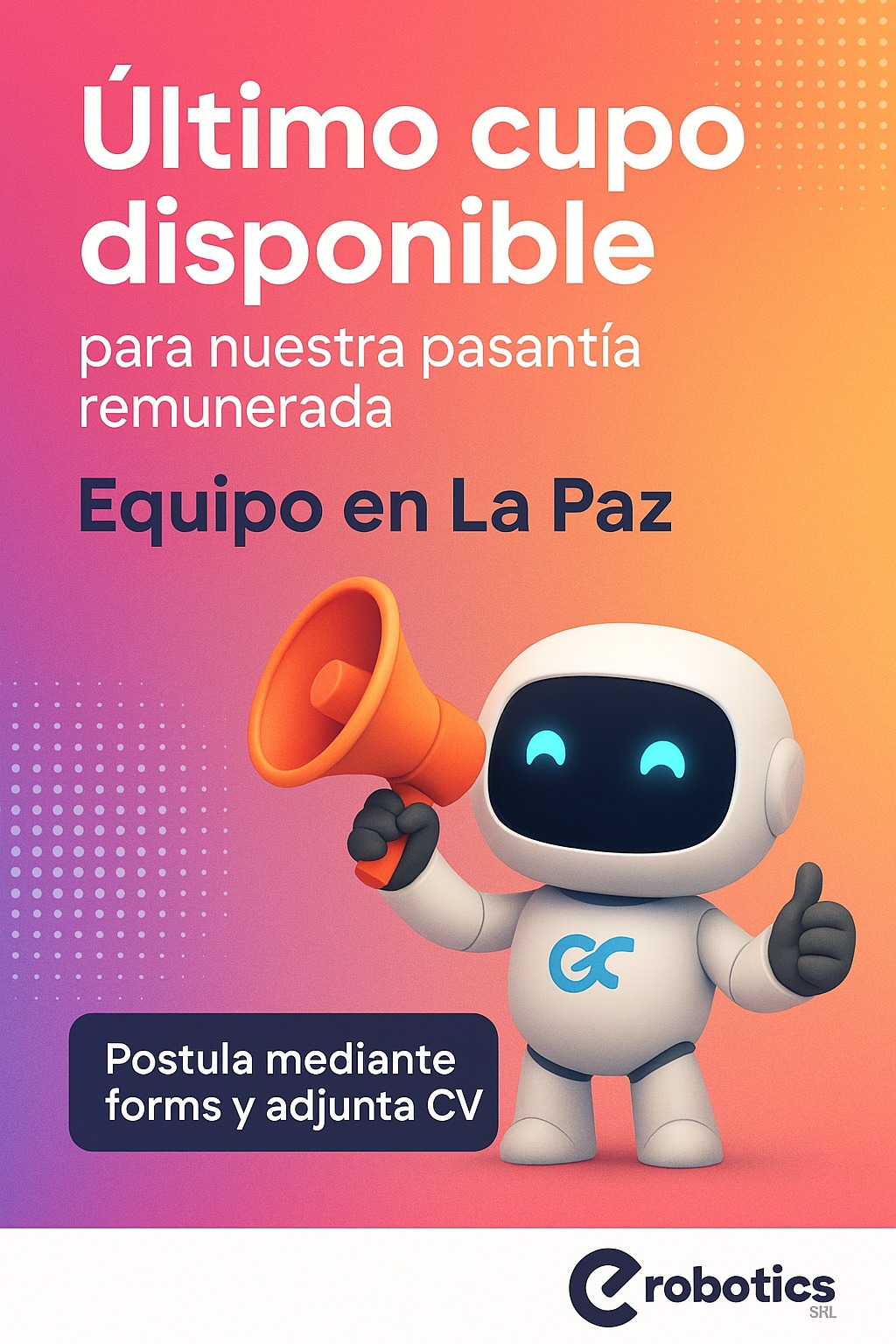 EC Robotics - 🎉 ¡Último cupo disponible para nuestra... | Facebook