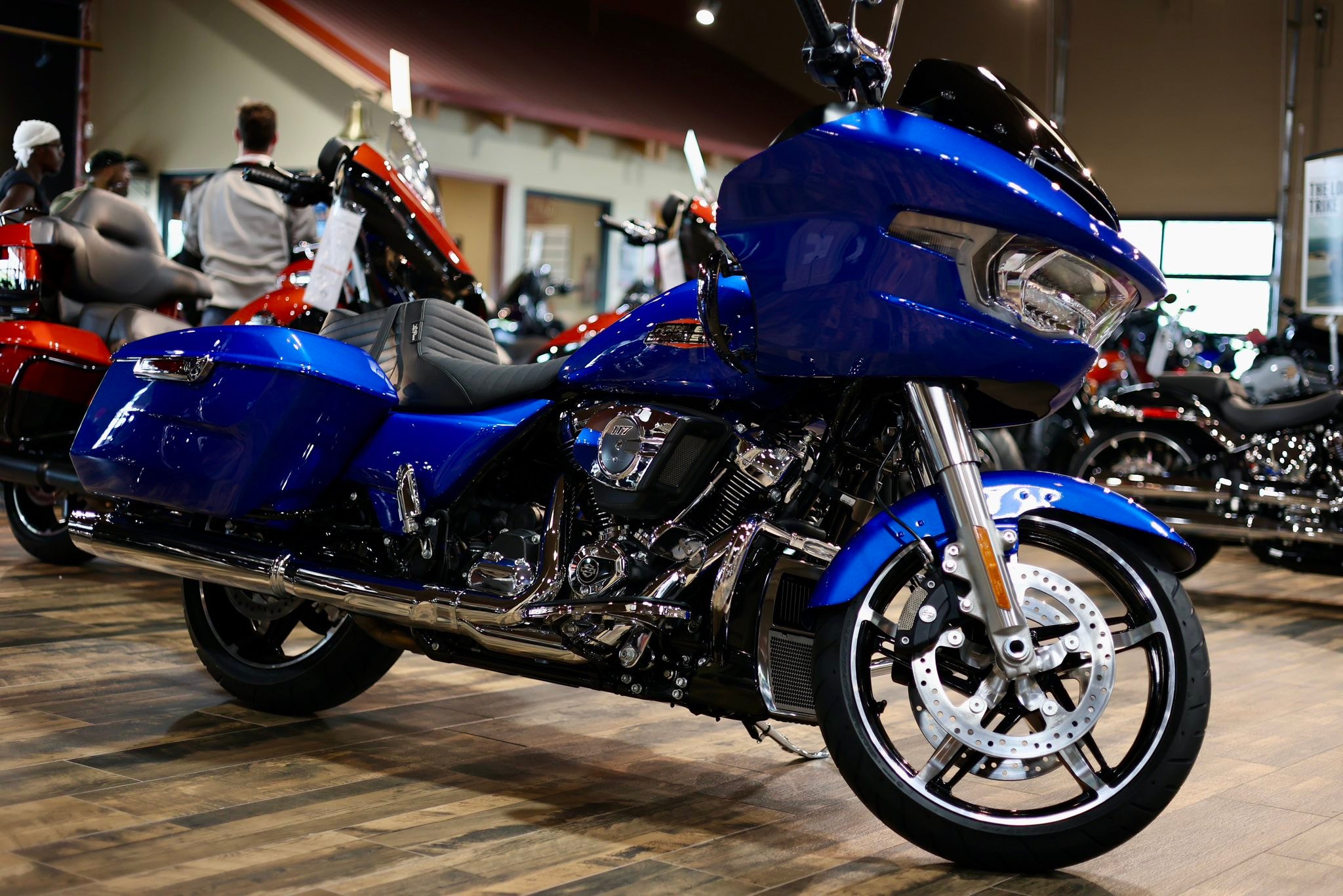 This particular 2025 Road Glide in the gorgeous BLUE BURST paint 