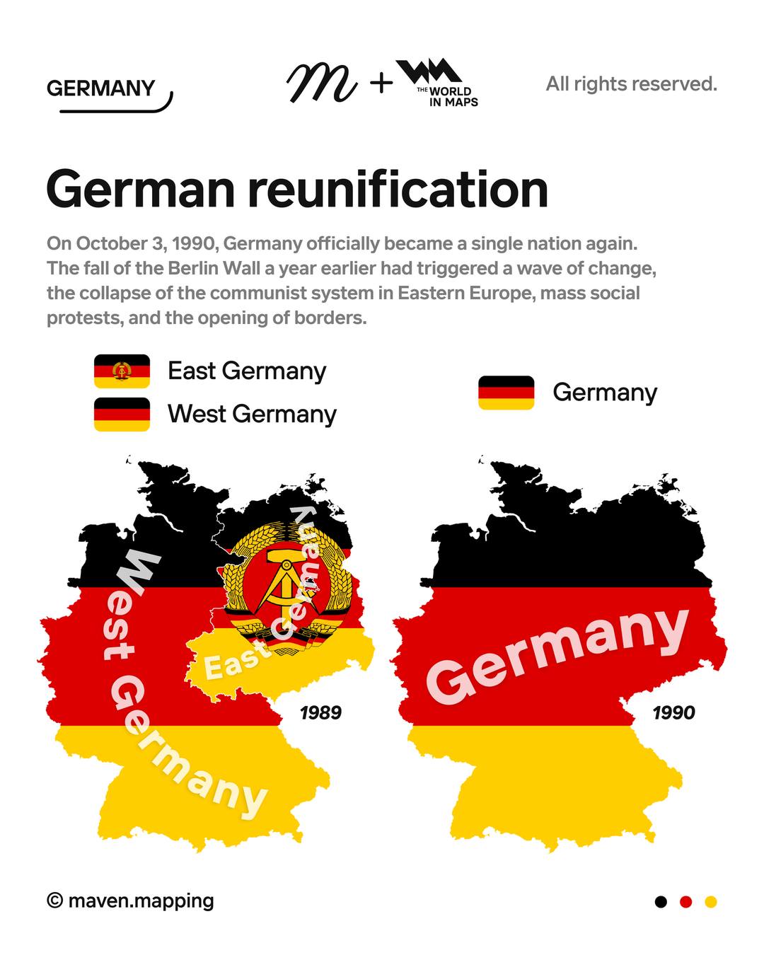 Online - 35 years since the reunification of Germany (by maven.mapping ...
