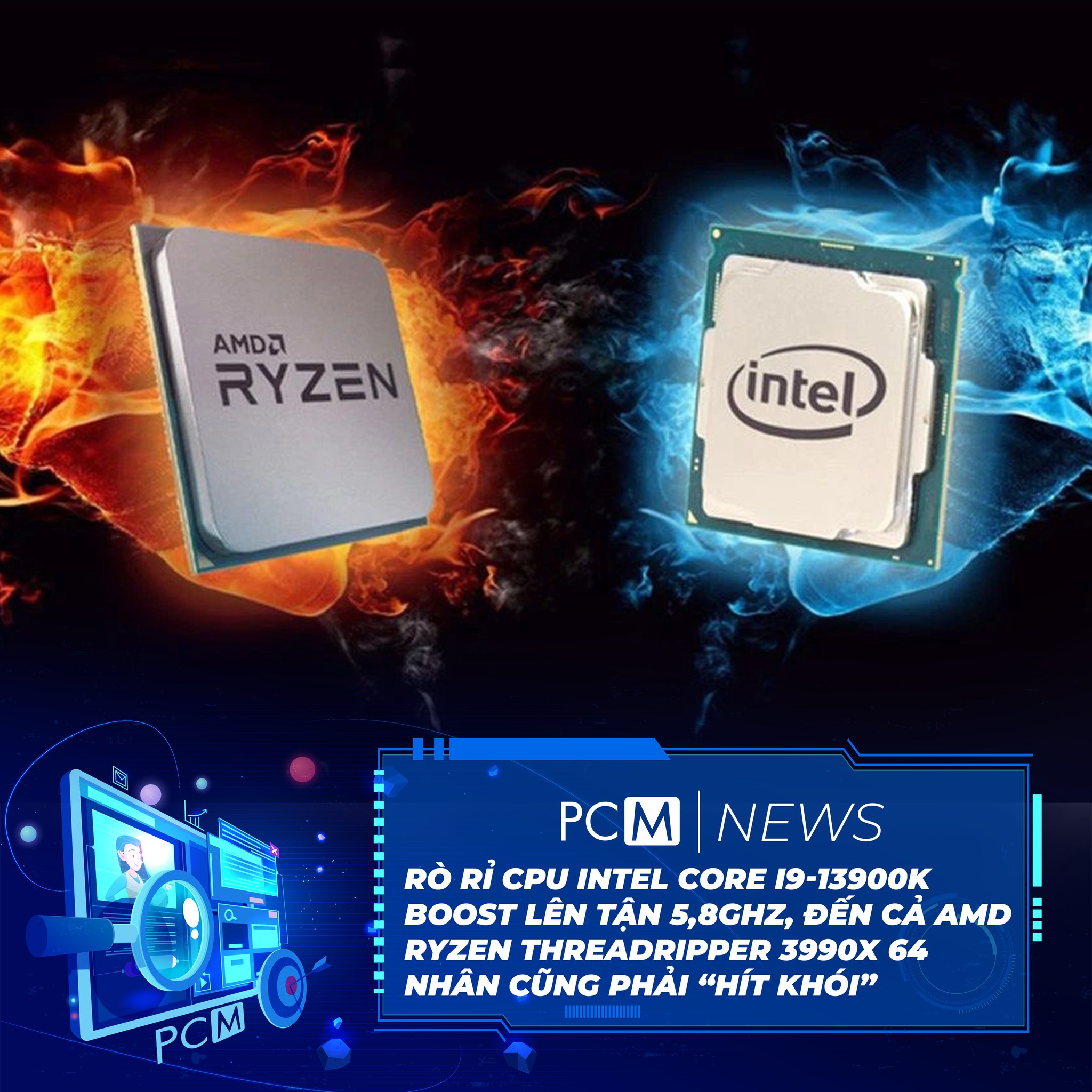 PCM - Rò rỉ CPU Intel Core i9-13900K boost lên tận 5,8GHz,...