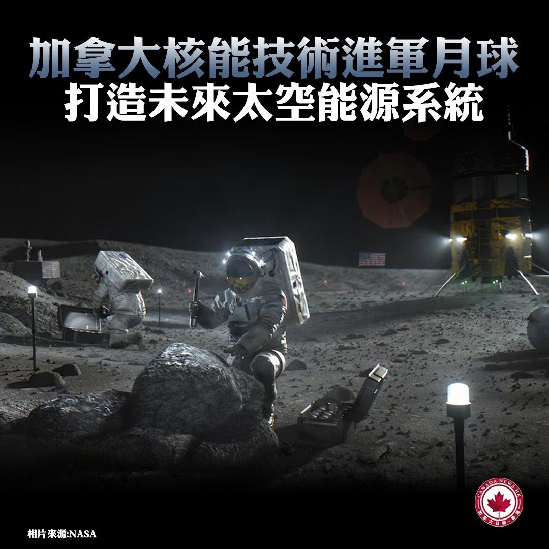 加拿大日報 - 🌕 加拿大核能技術進軍月球 打造未來太空能源系統 加拿大太空總署（CSA）撥款100萬加元，支持研發微型核能反應堆，目標是在 ...