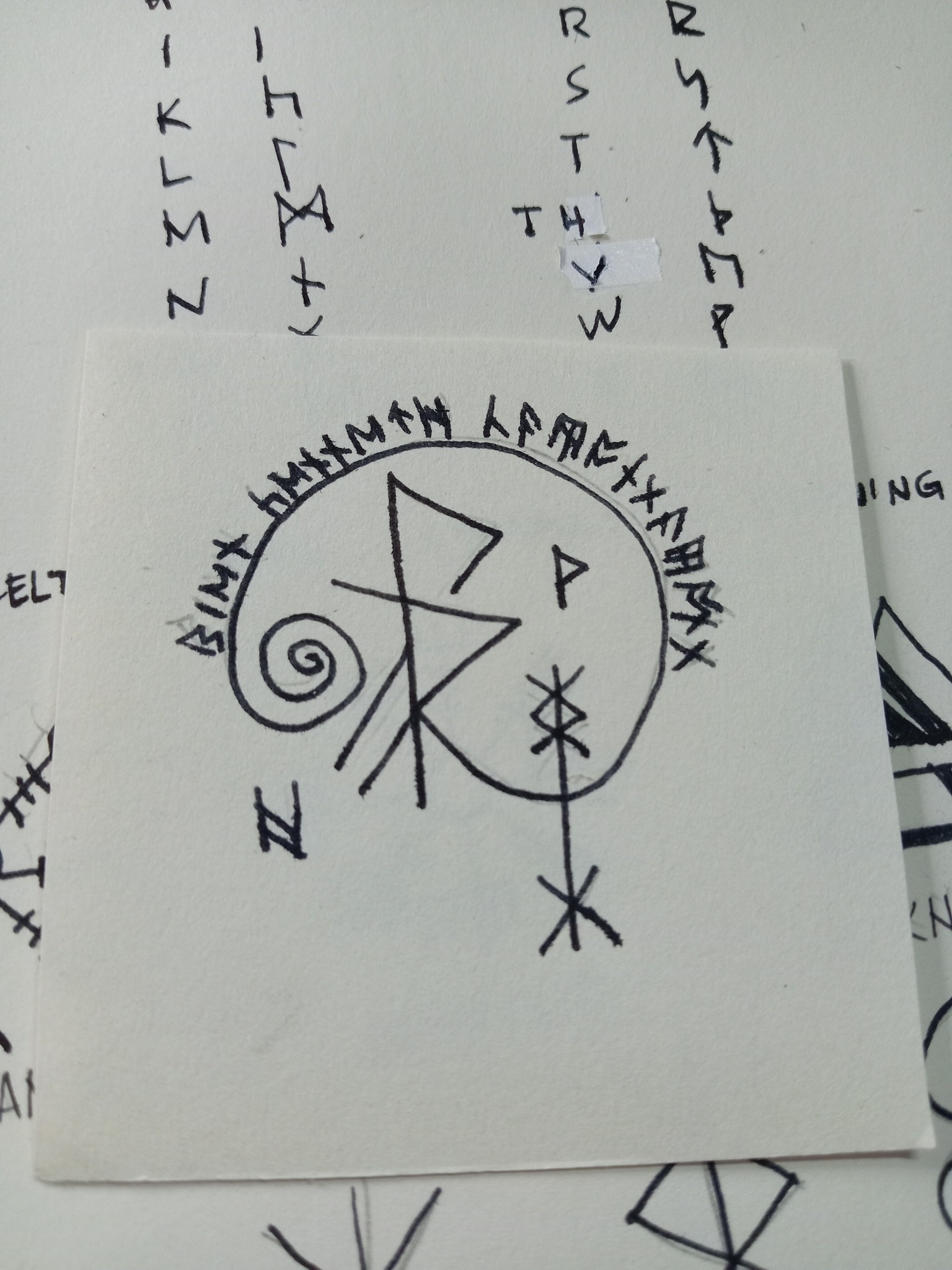 Ask - Celtic Runes Hybrid Magickal Seal Infused with Protection ...