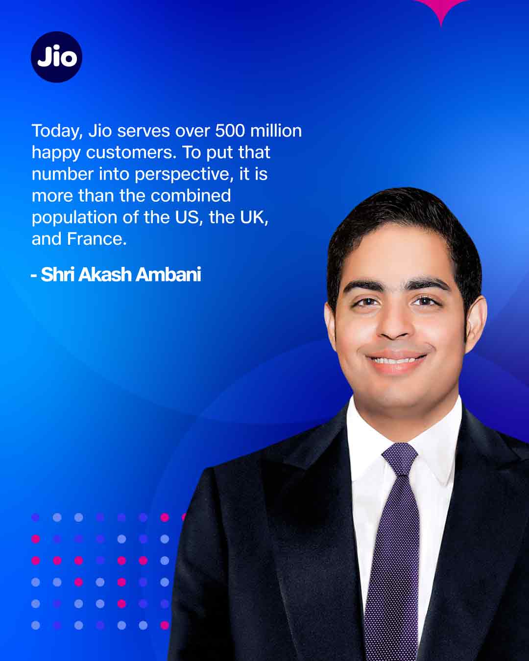 Jio - 500 million is not just Jio’s achievement, but... | Facebook