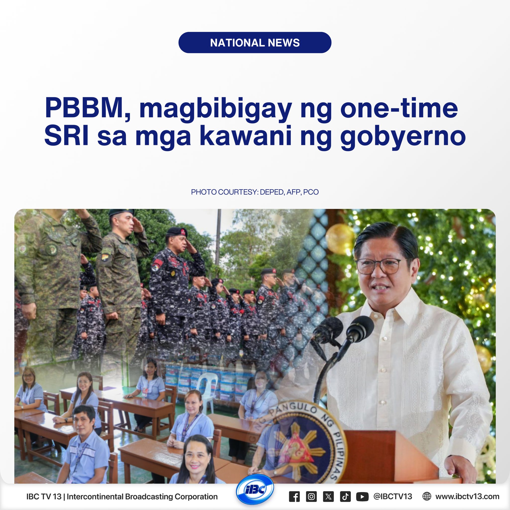 IBC - Nakatakdang magbigay si Pangulong Ferdinand R. Marcos Jr. ng one ...