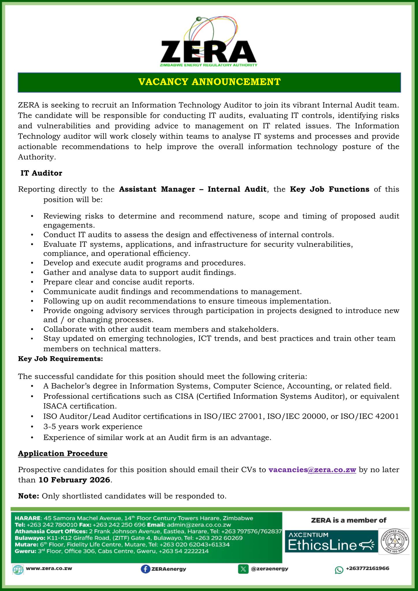 Zimbabwe... - Zimbabwe Energy Regulatory Authority - ZERA