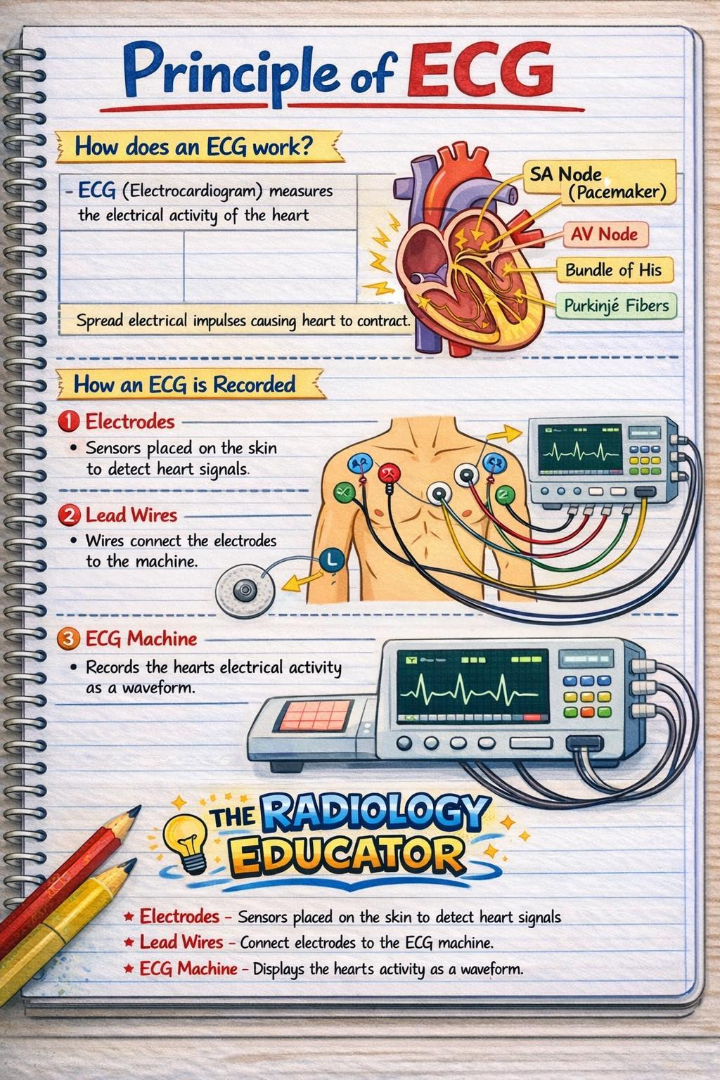 The Radiology - Basic Principle Of ECG🔰: | Facebook