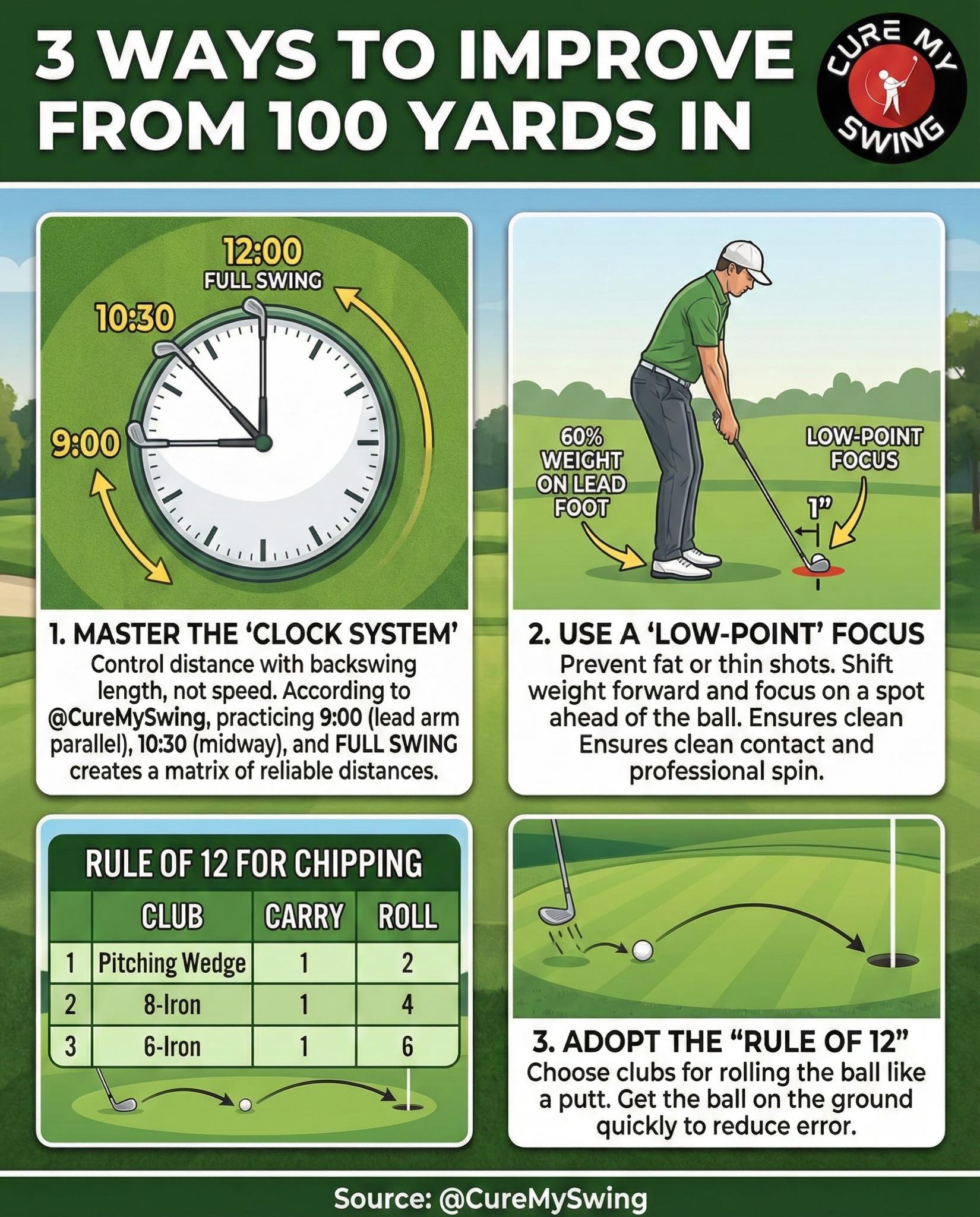 3 Must Have Shots To Break 90 ✓👌⛳️ Follow Cure My Swing for