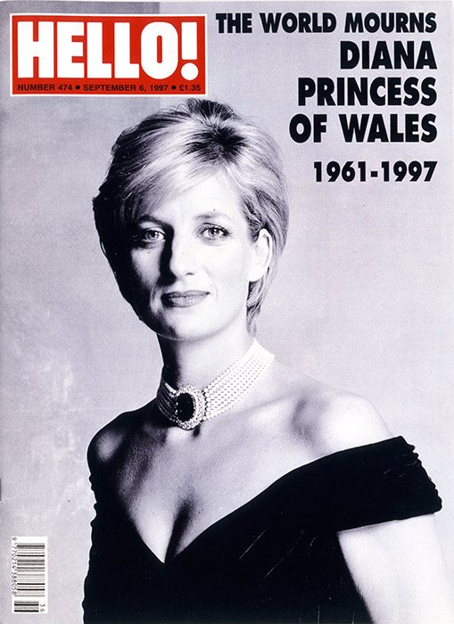 Virginia Pilot Newspaper announcing the death of Princess Diana