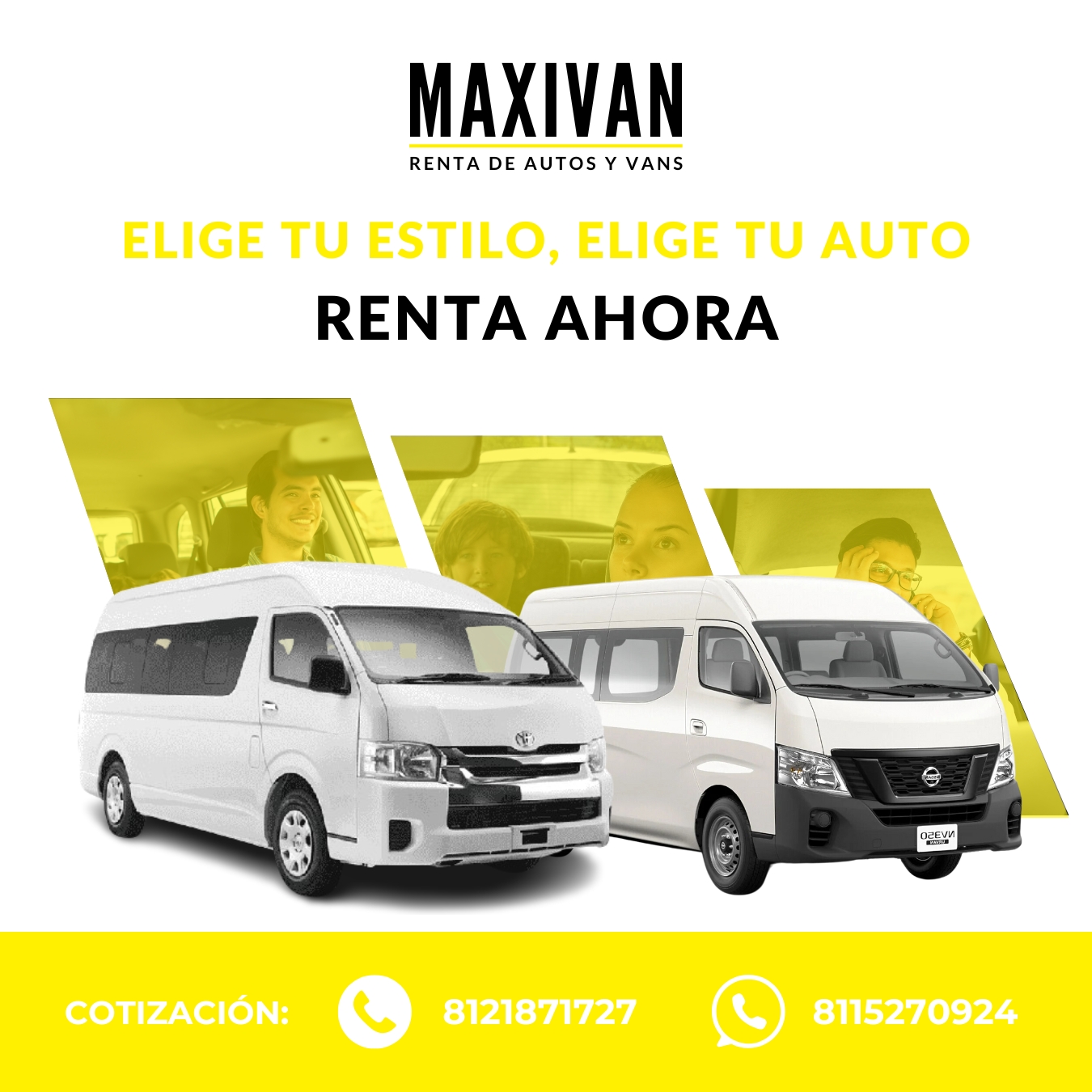 Maxivan Renta de autos y camionetas