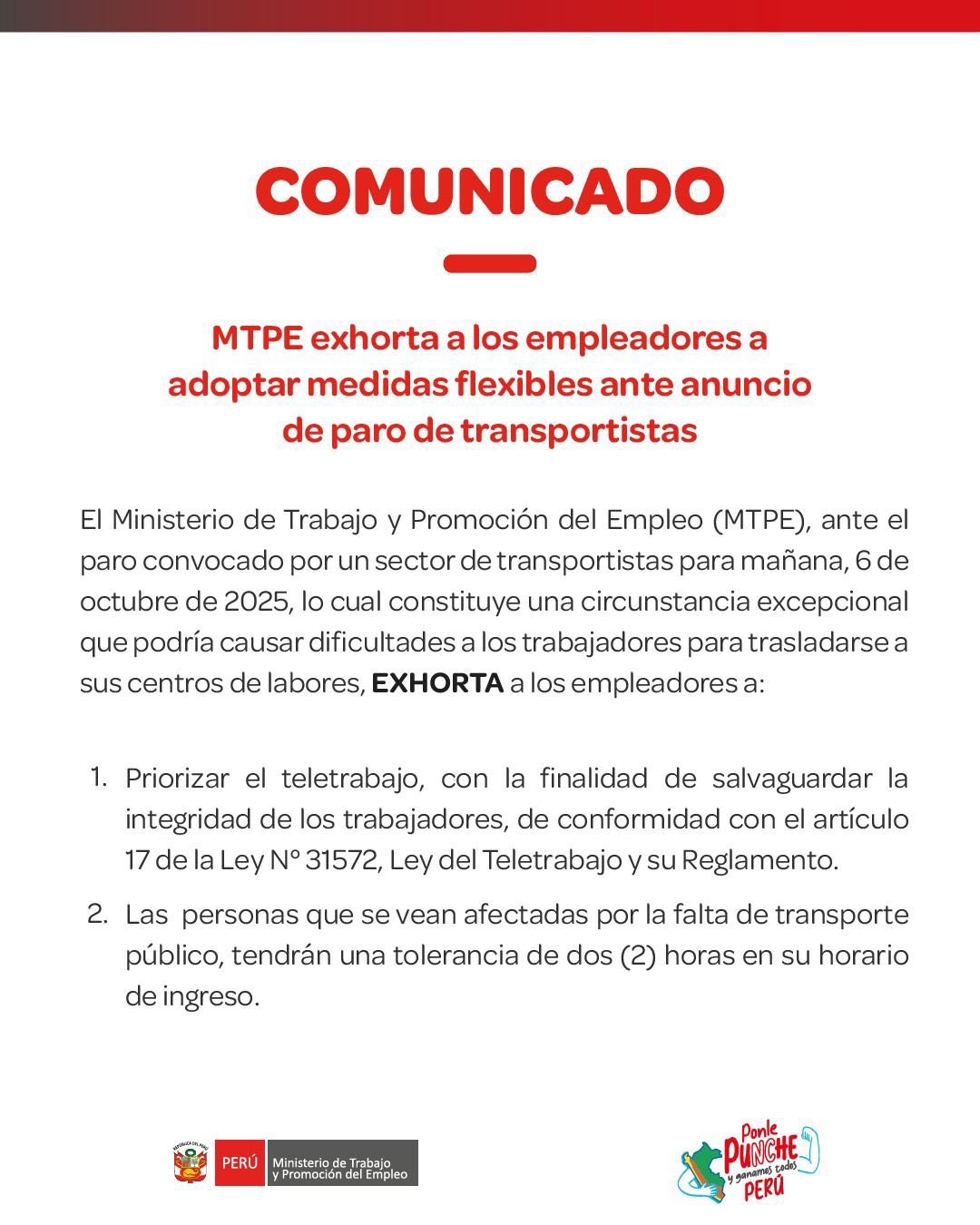 Min... - Ministerio de Trabajo y Promoción del Empleo del Perú