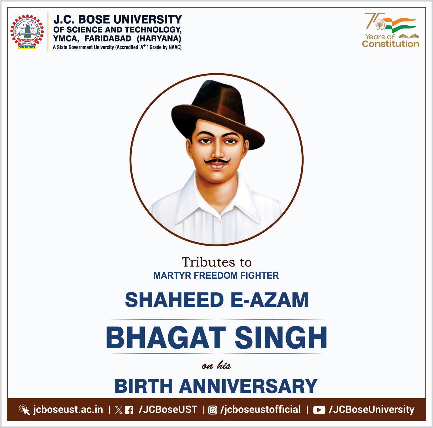 🙏 Tributes to the legendary Shaheed-e-Azam Bhagat Singh on his birth ...