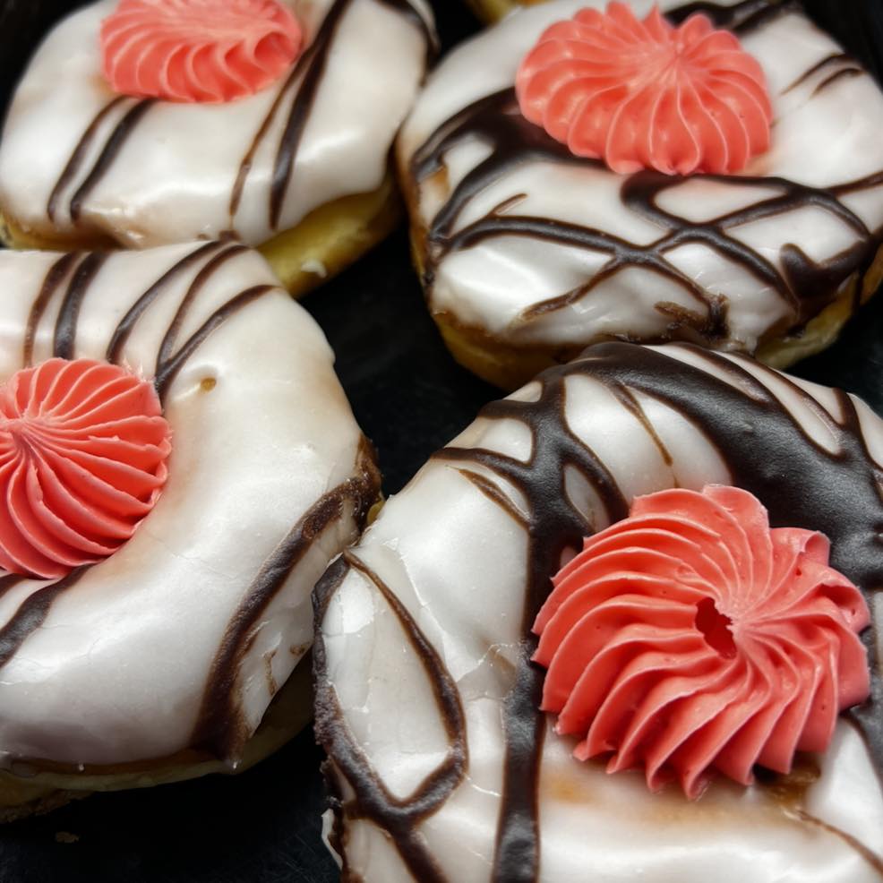 Sentry - New Donut of the month, Neapolitan!! White iced honeymooner ...
