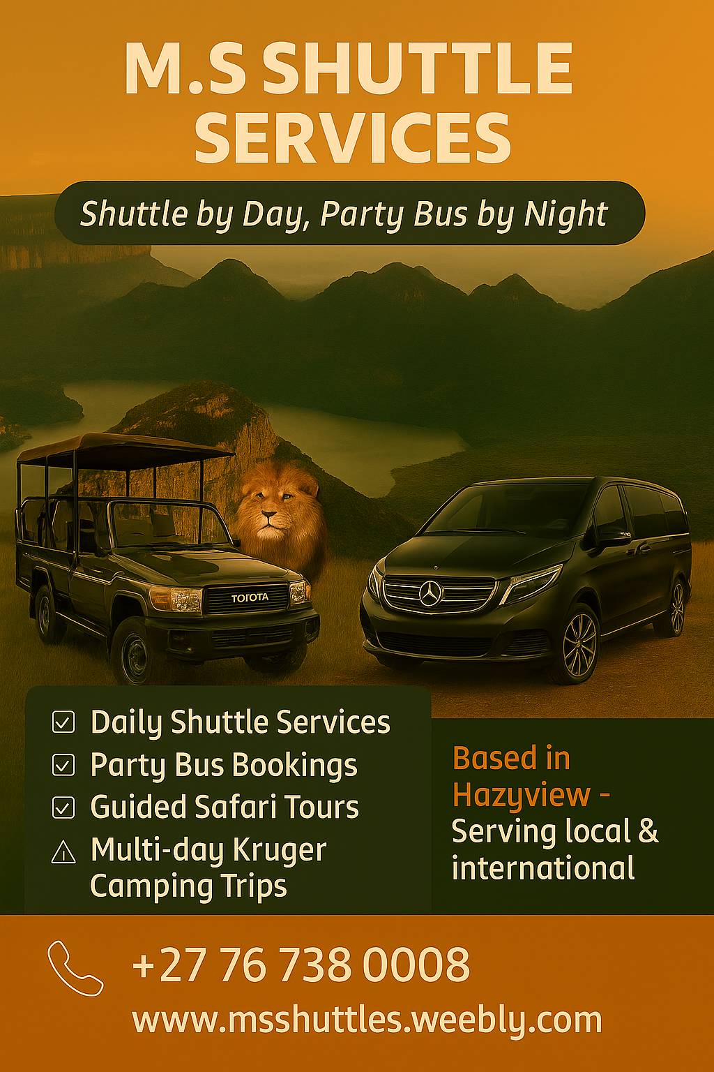 M.S Shuttle Services | Hazyview
