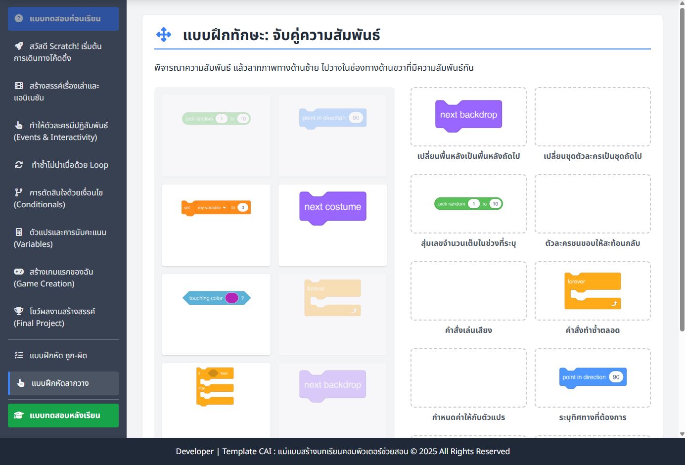 Templ... - Template CAI : แม่แบบสร้างบทเรียนคอมพิวเตอร์ช่วยสอน