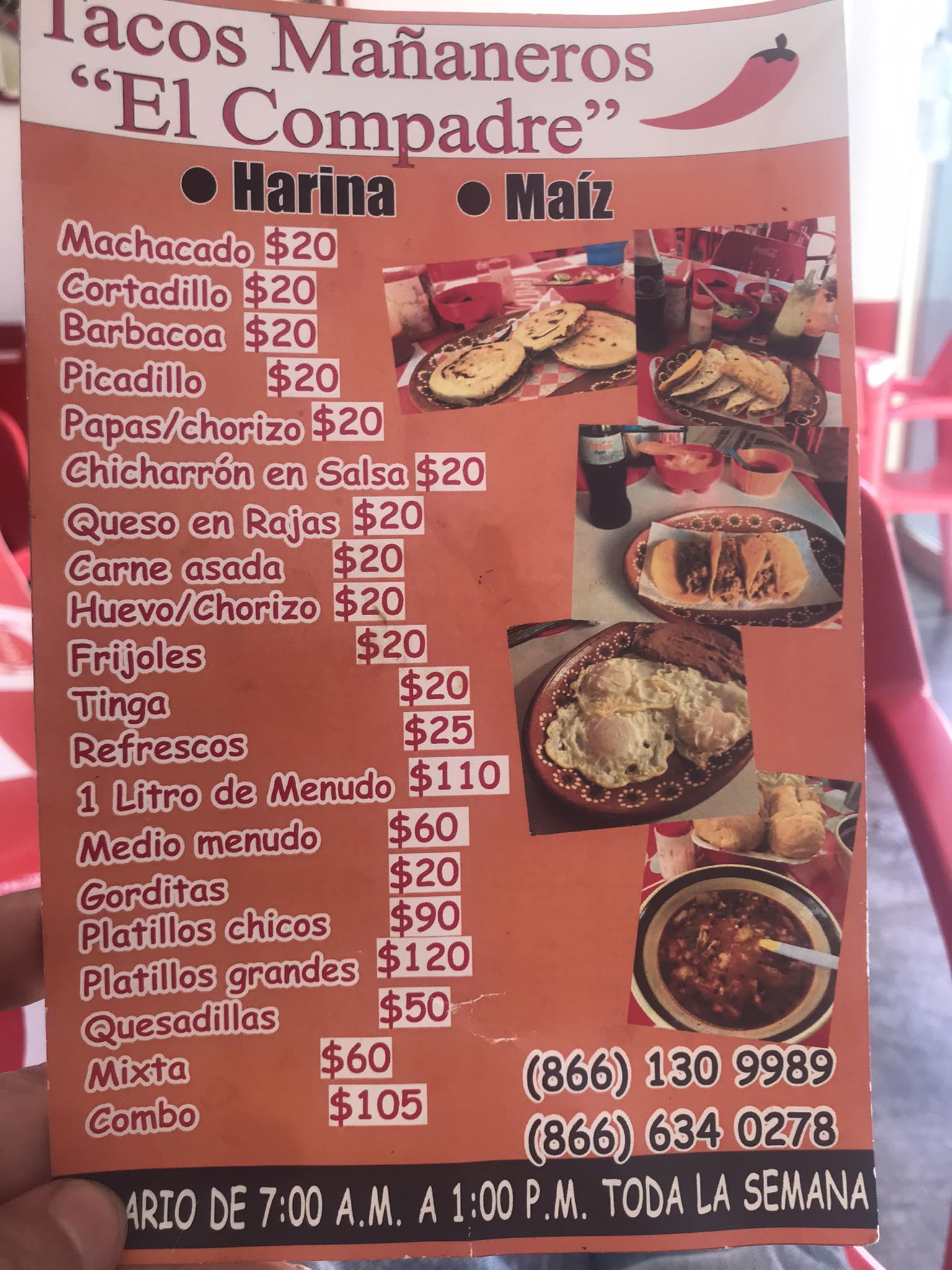 Tacos Mañaneros El Compadre | Tlahualilo