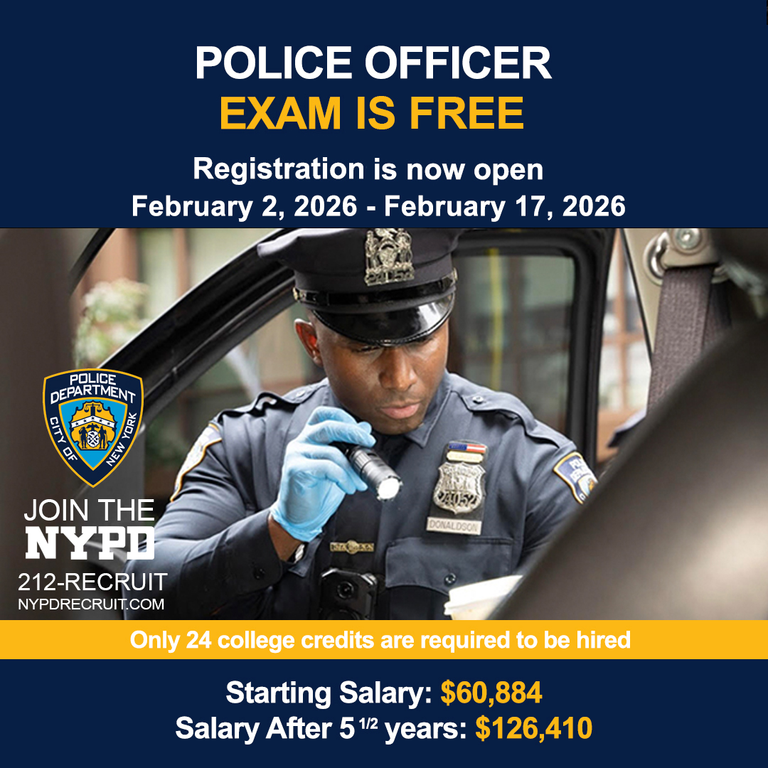 Upcoming NYC Police Officer Exam will... - NYPD 62nd Precinct | Facebook