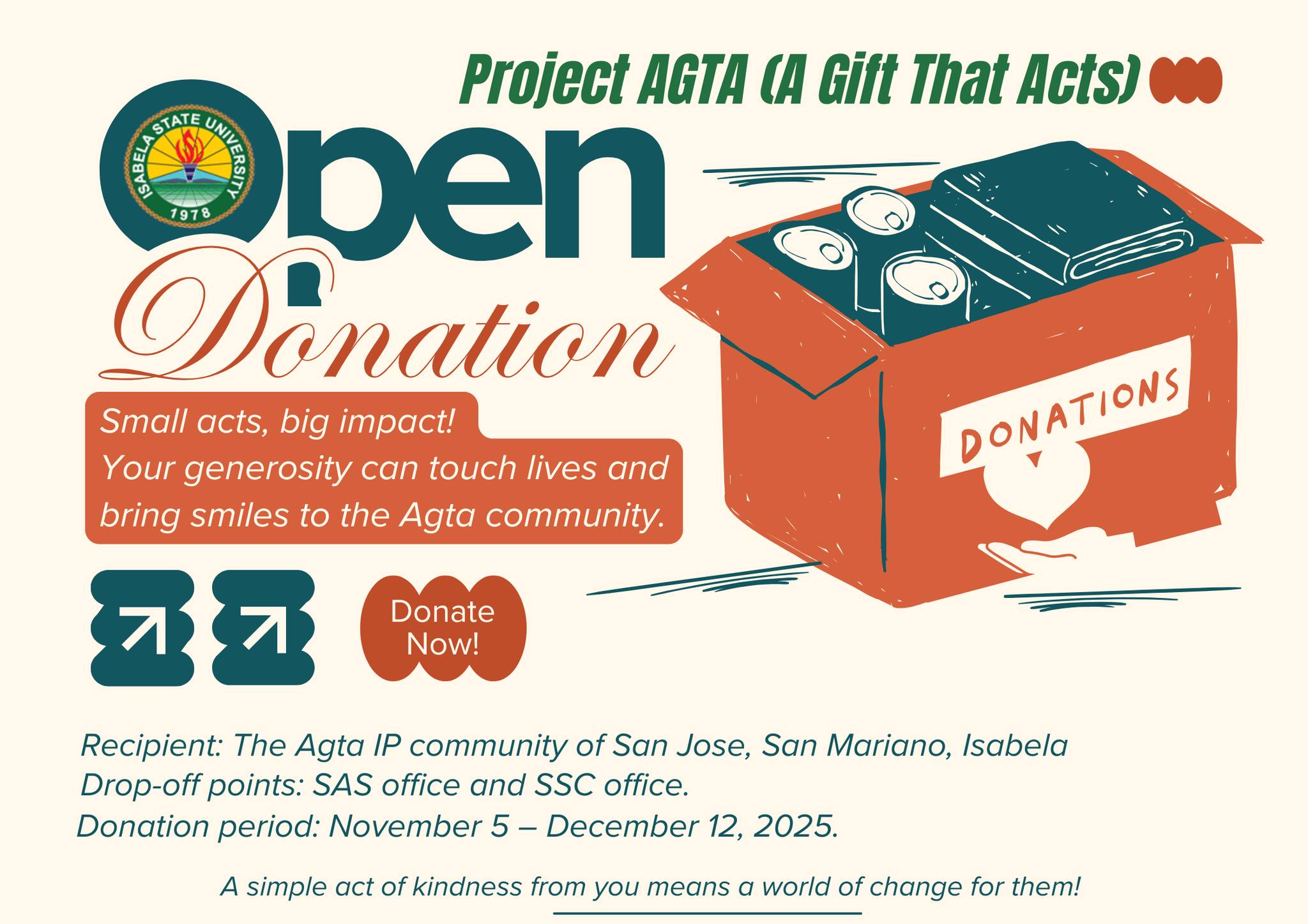📢 CALL FOR DONATIONS | Project... - Osas Isu San Mariano | Facebook