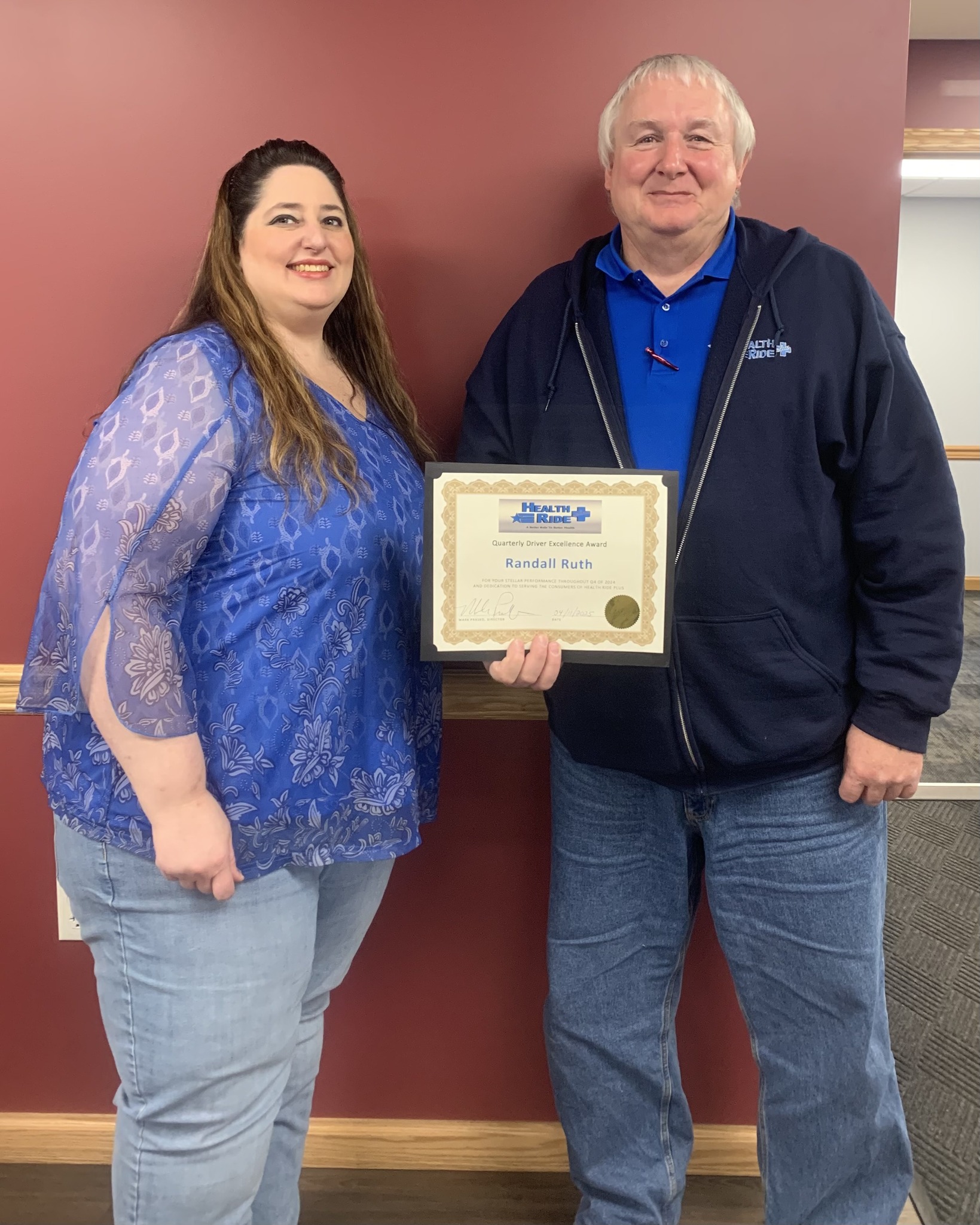 Health - Congratulations to Randall (Randy) Ruth our First Quarter 2025 ...