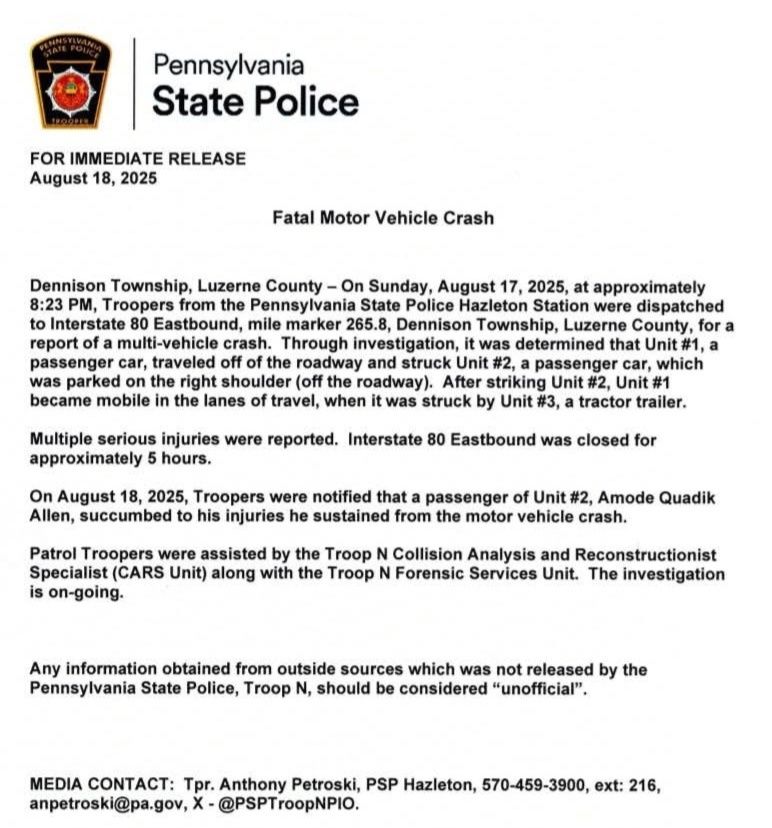 Channel - I-80 E 🚗💥🛻💥🚗 Update to the accident that happened yesterday ...