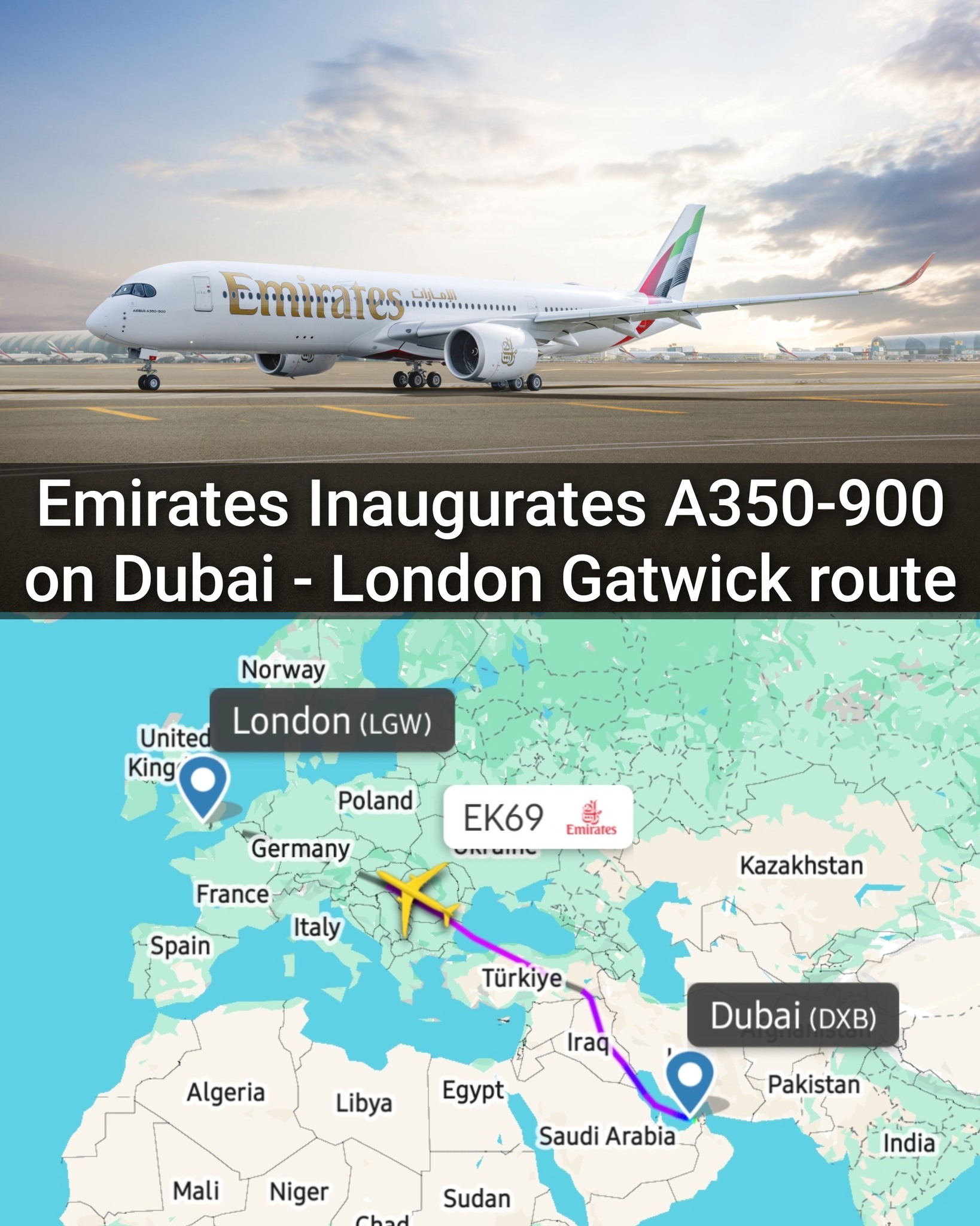 Aviation - ️,Emirates airlines has launched fourth daily flight ...