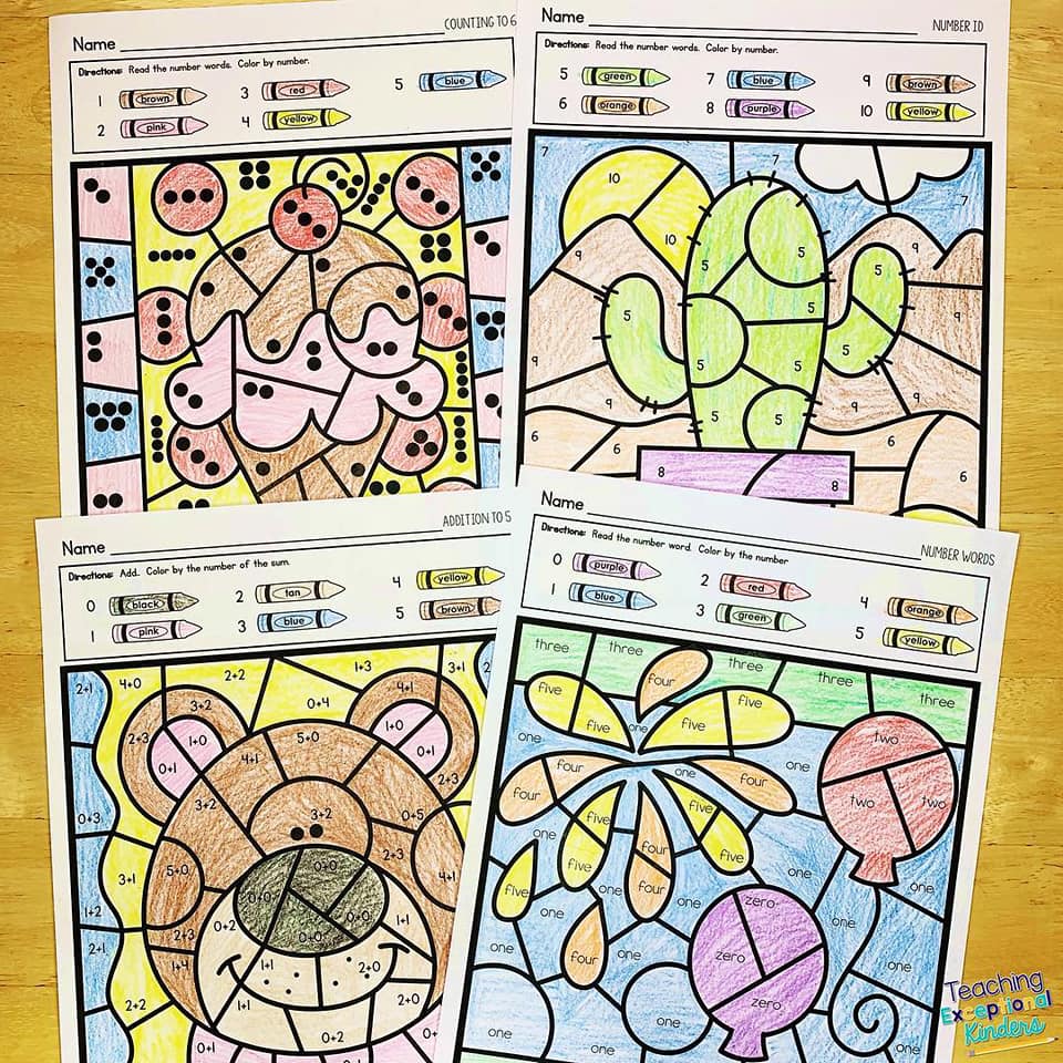 New color by number... - Teaching Exceptional Kinders