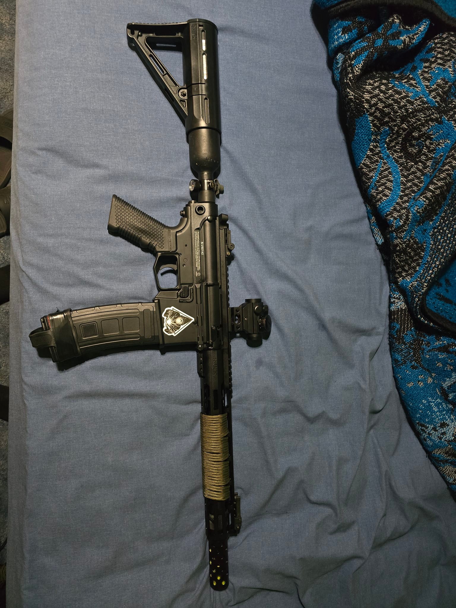 MCS 468 paintball marker with paracord wrap