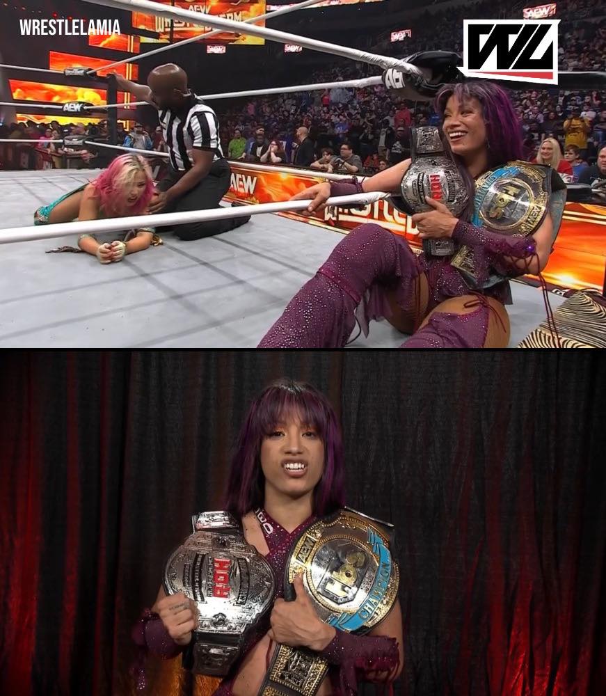 Wrestlelamia.com - Mercedes Moné has defeated Mina Shirakawa to become ...