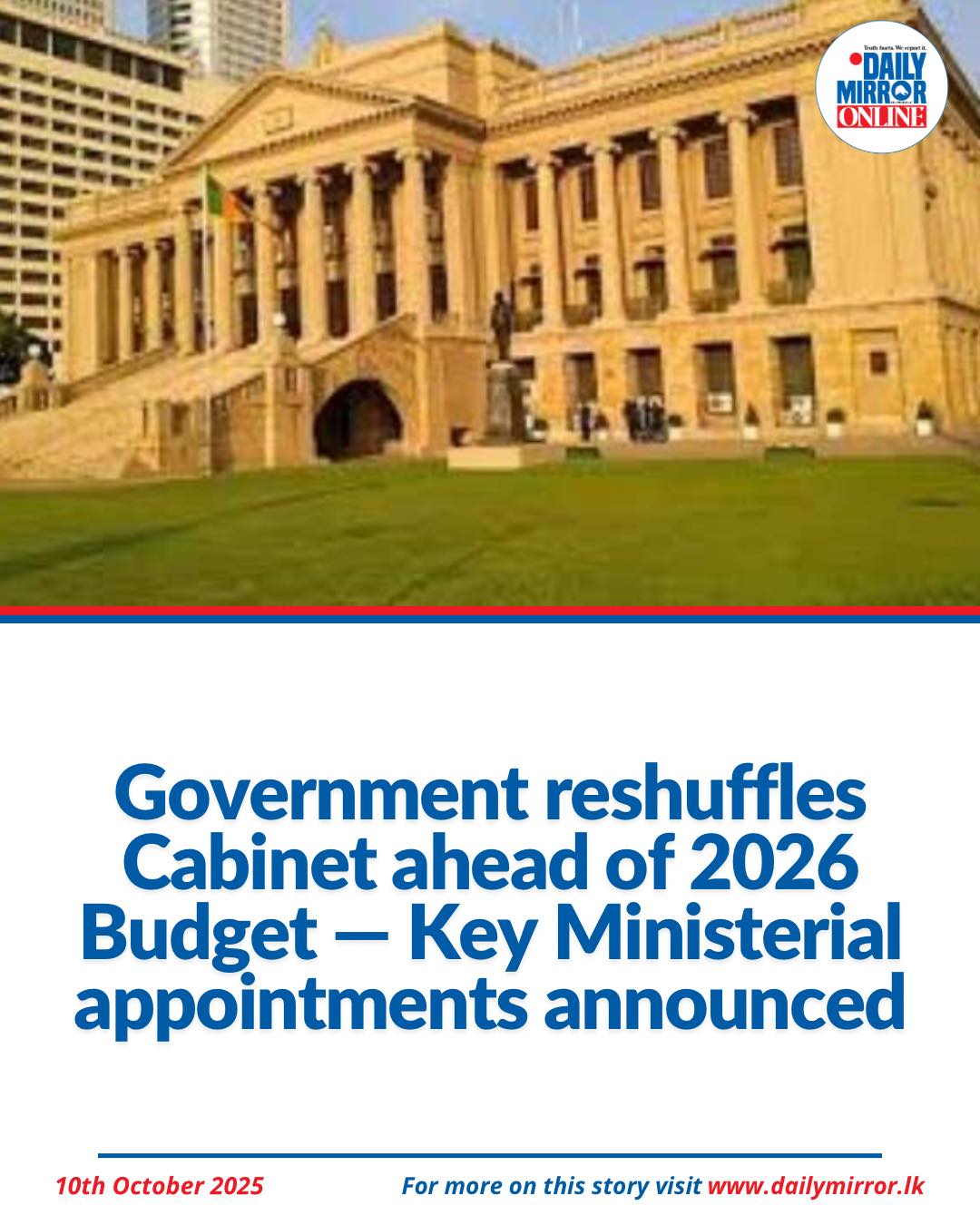 Daily - The government has decided to reshuffle the Cabinet, the ...