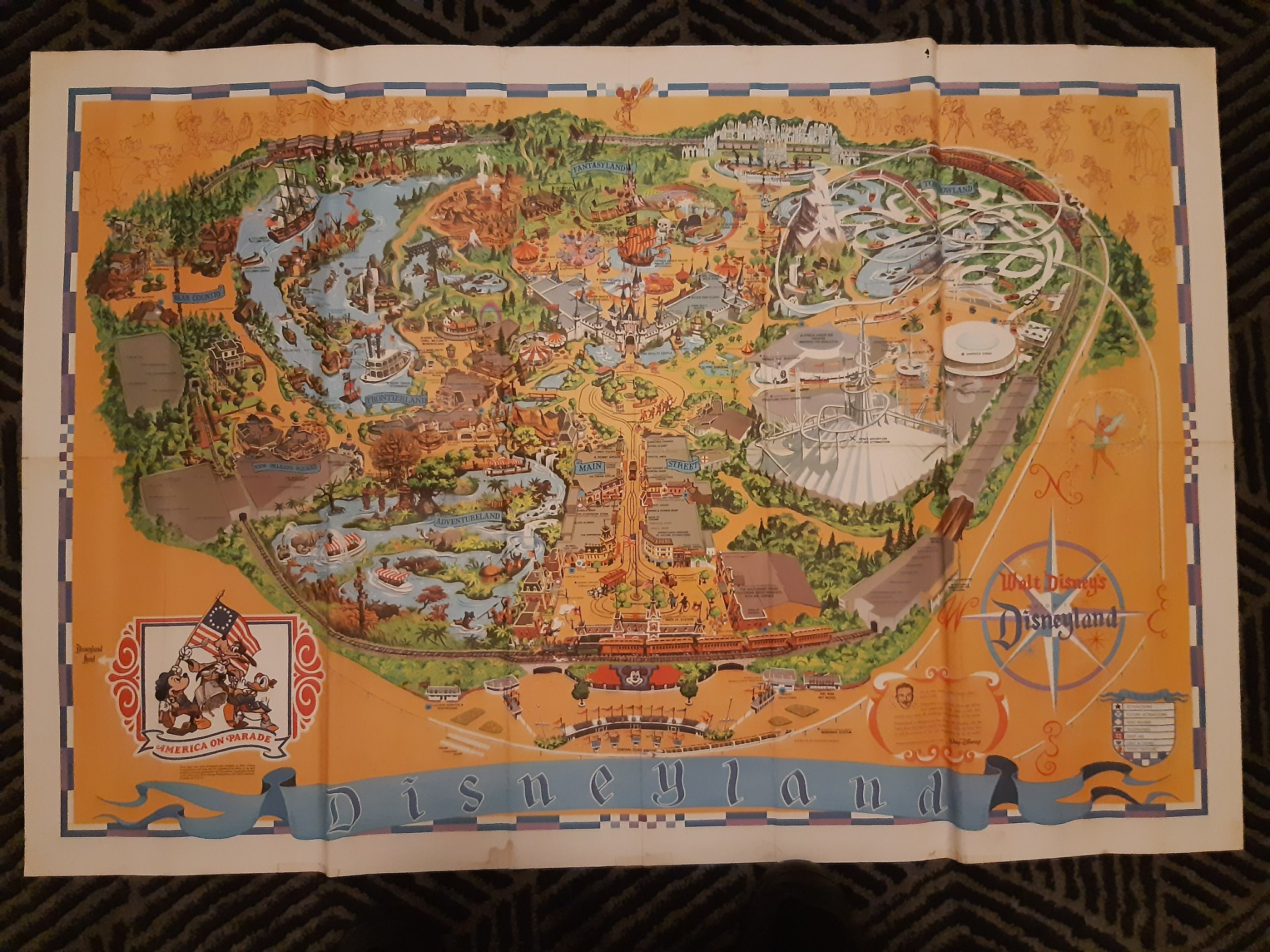 Vintage 1978 Disneyland map found at Goodwill
