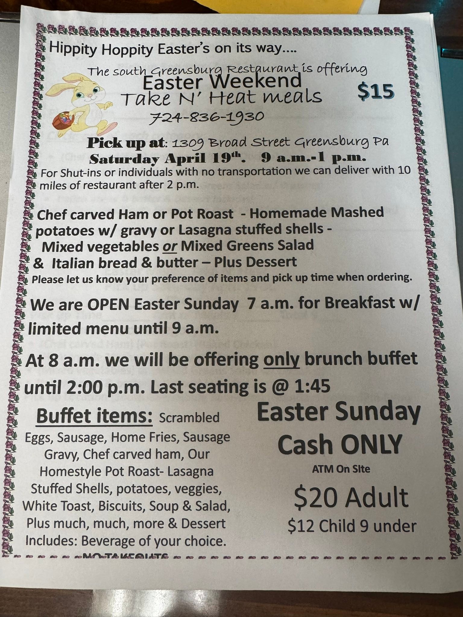 South Greensburg Restaurant | Greensburg PA