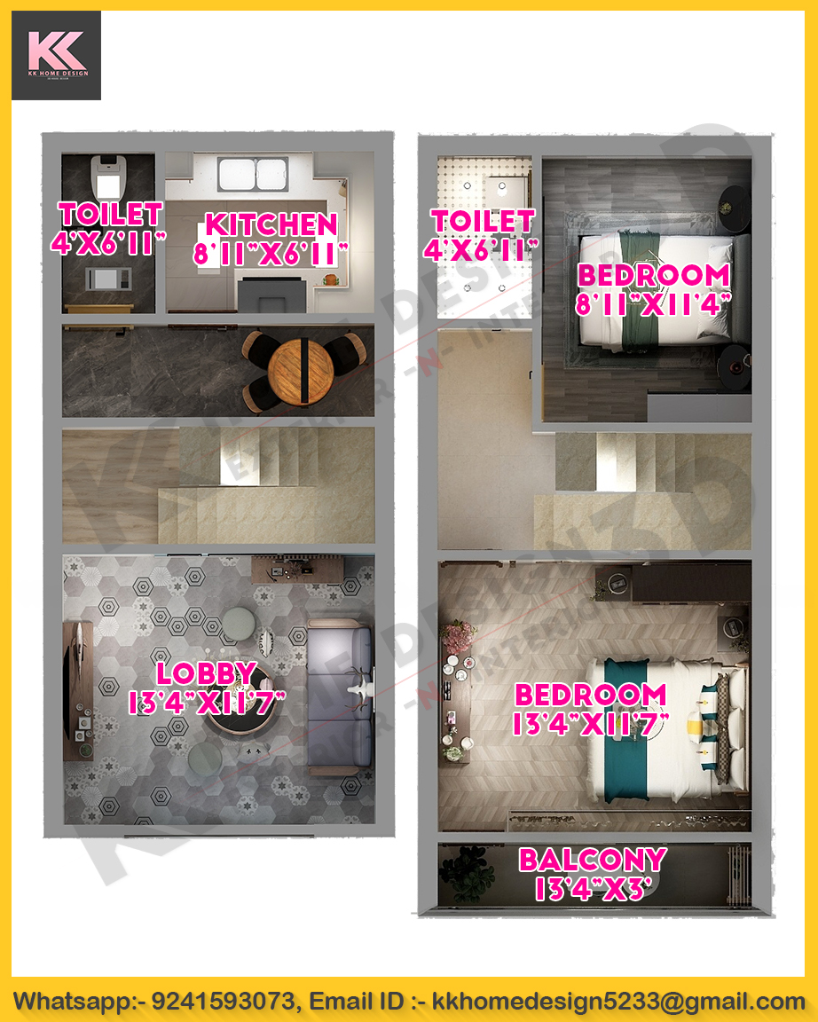 KK Home Design - 👉🏠🏠15x30 Small House Plan #kkhomedesign... | Facebook