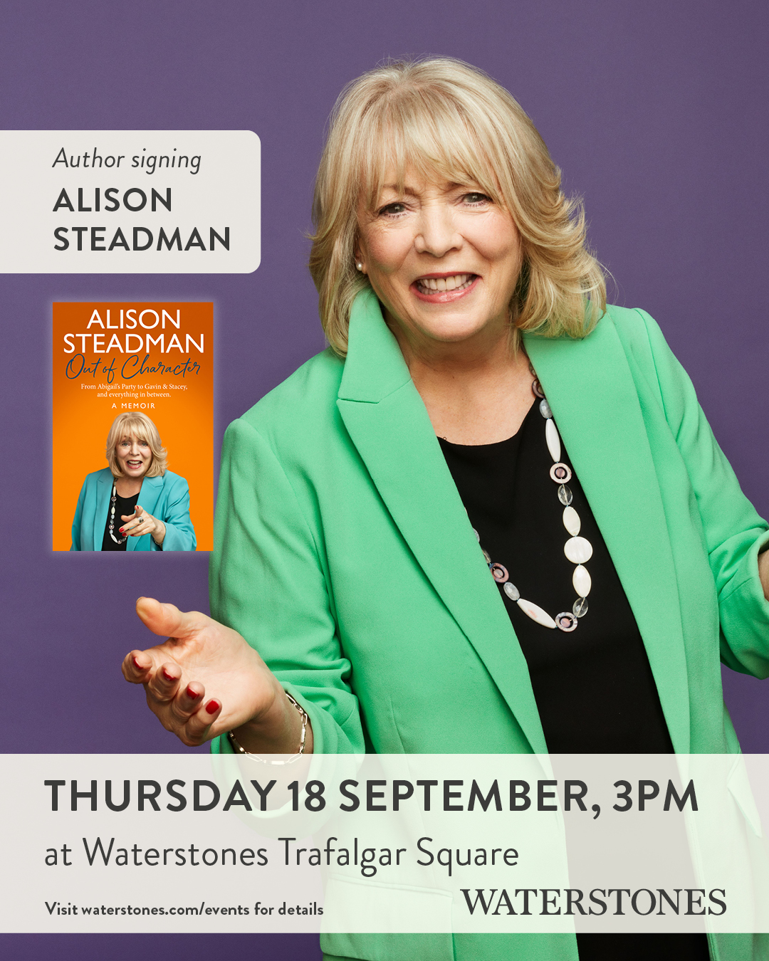Waterstones - Join us this evening at Trafalgar Square and meet Alison ...