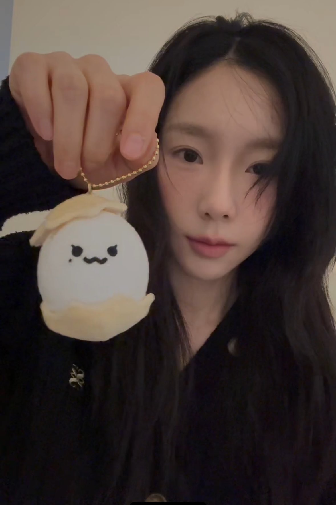 Taeyeon introducing her official doll 🥹 TAENGGEU (탱그): TAENG +