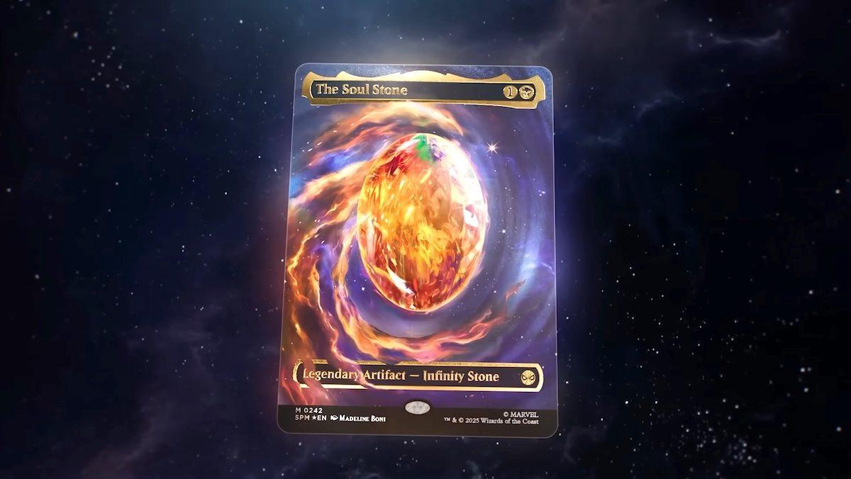 The rare Cosmic Foil Soul Stone card from Magic: The Gathering