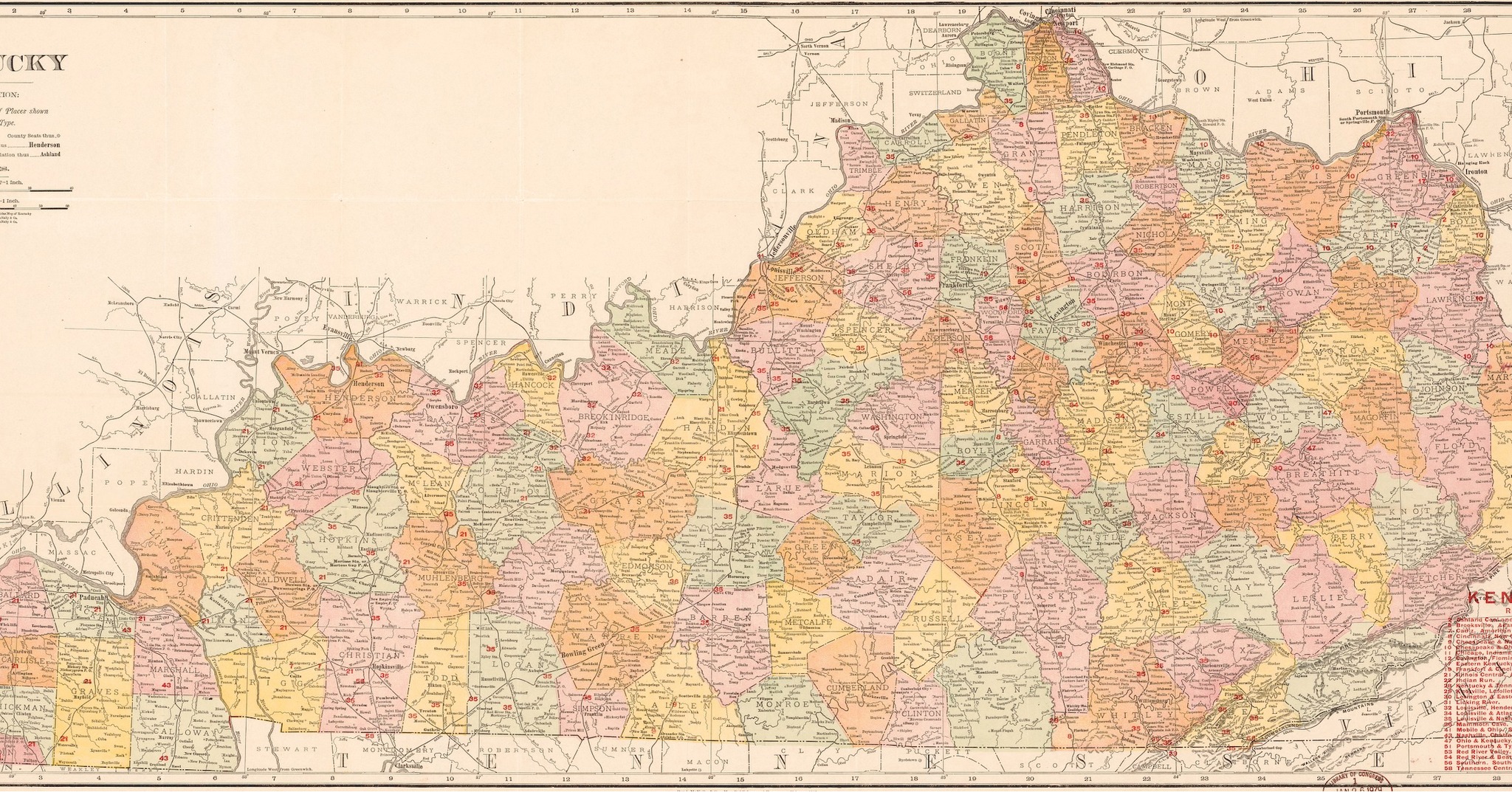 What county was Harlan County formed from in 1819?