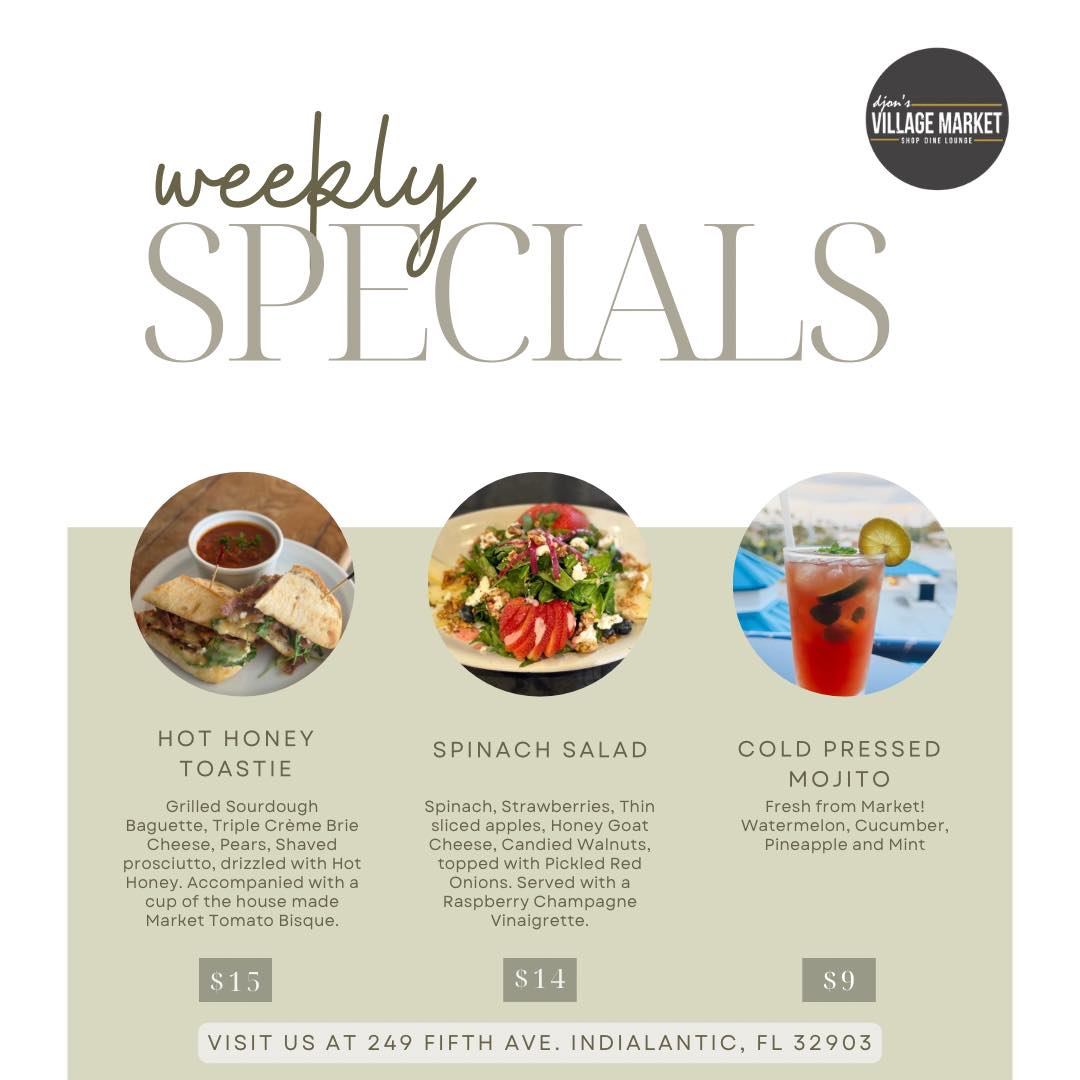 Djon's - Check Out This Week’s Specials 🥪 Hot Honey Toastie: Sourdough ...